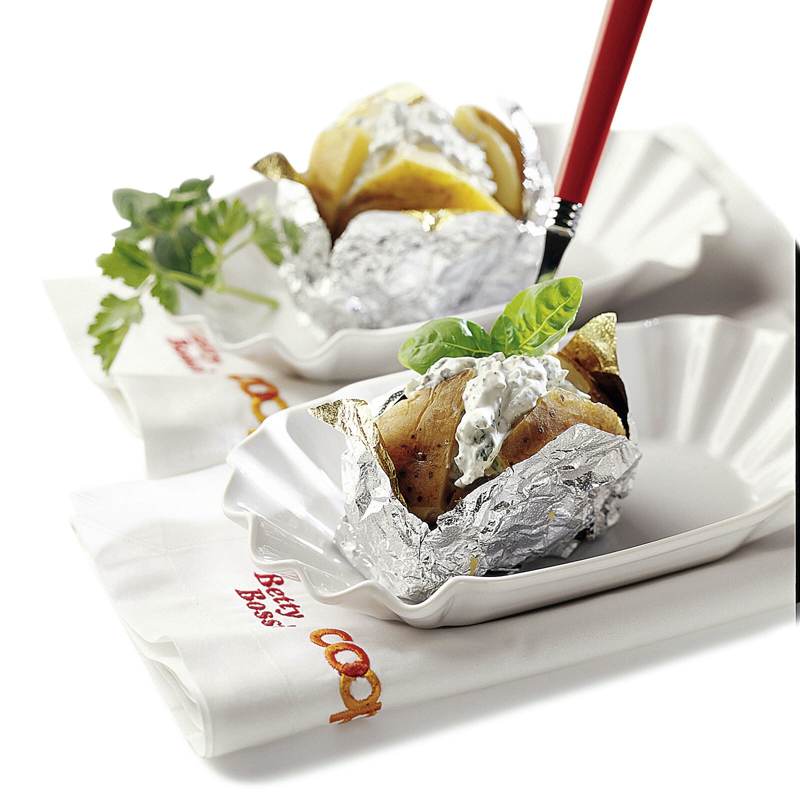 Baked Potatoes mit Kräutercreme