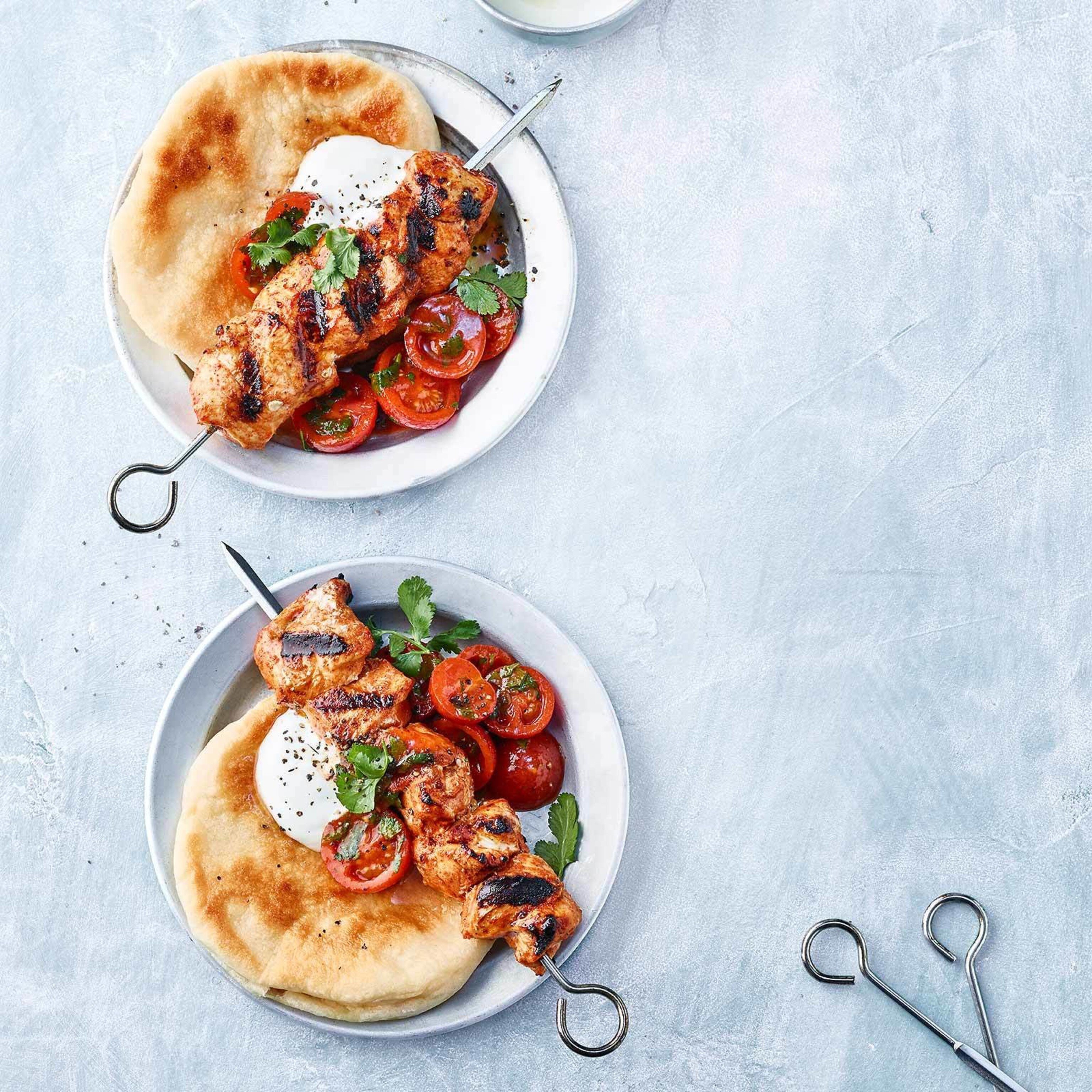 Brochettes de poulet tandoori