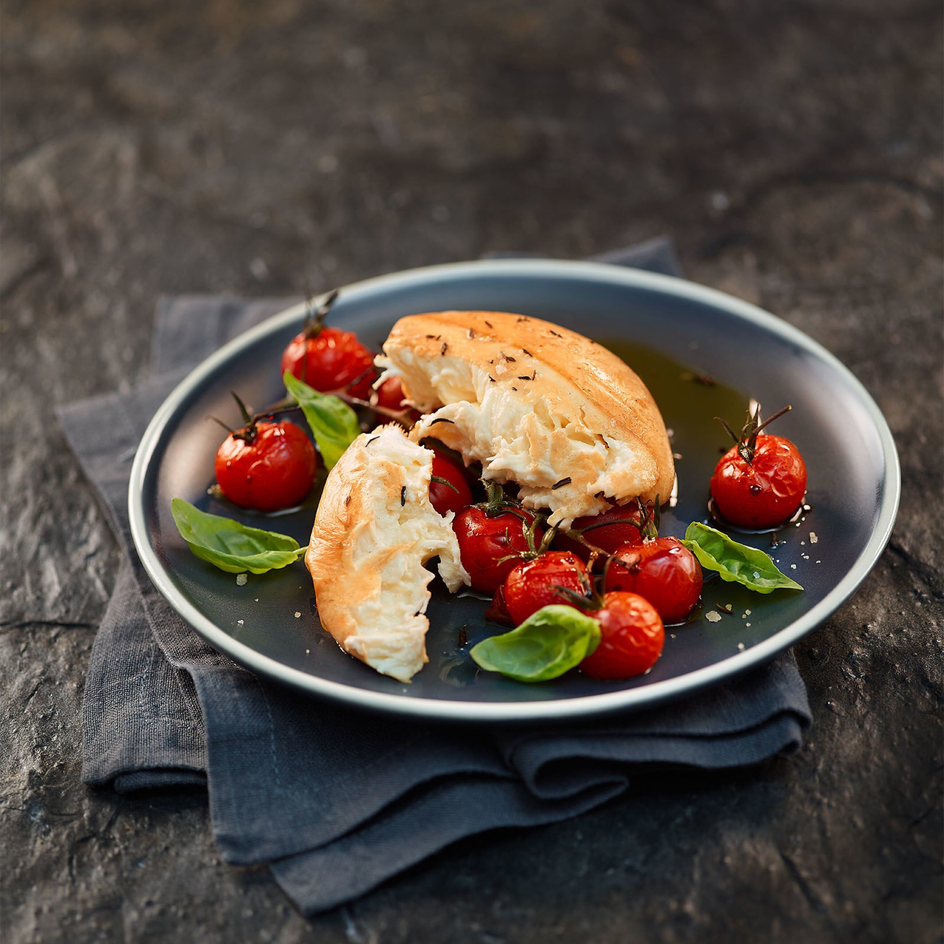 Salade «caprese» fumée