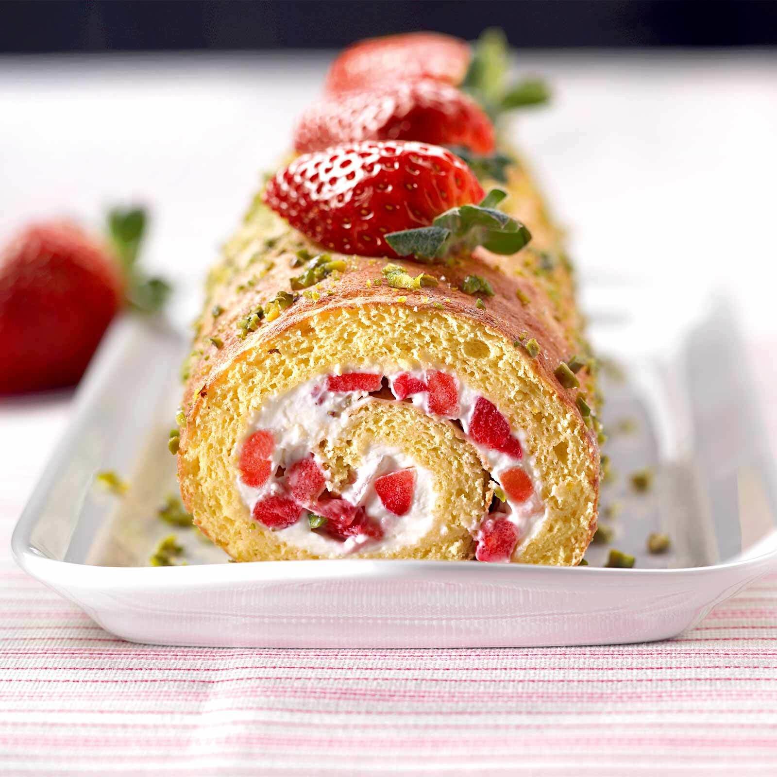 Erdbeerroulade glutenfrei