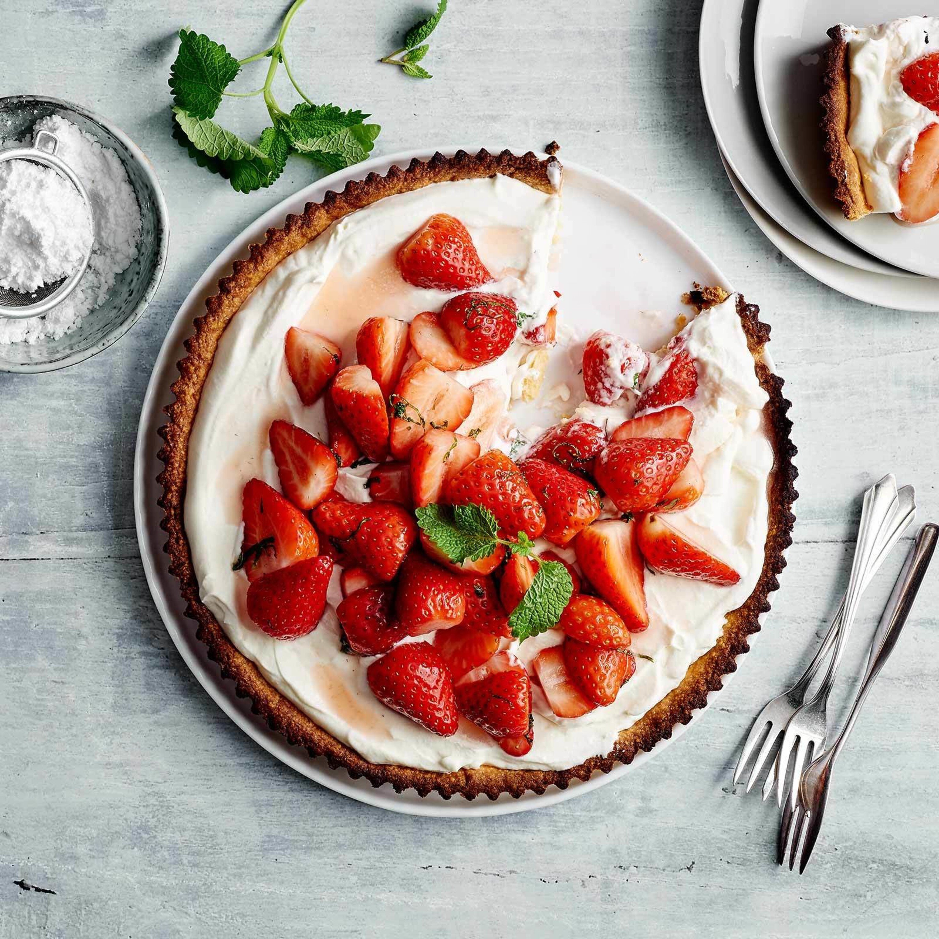 Tarte aux fraises et au moscato