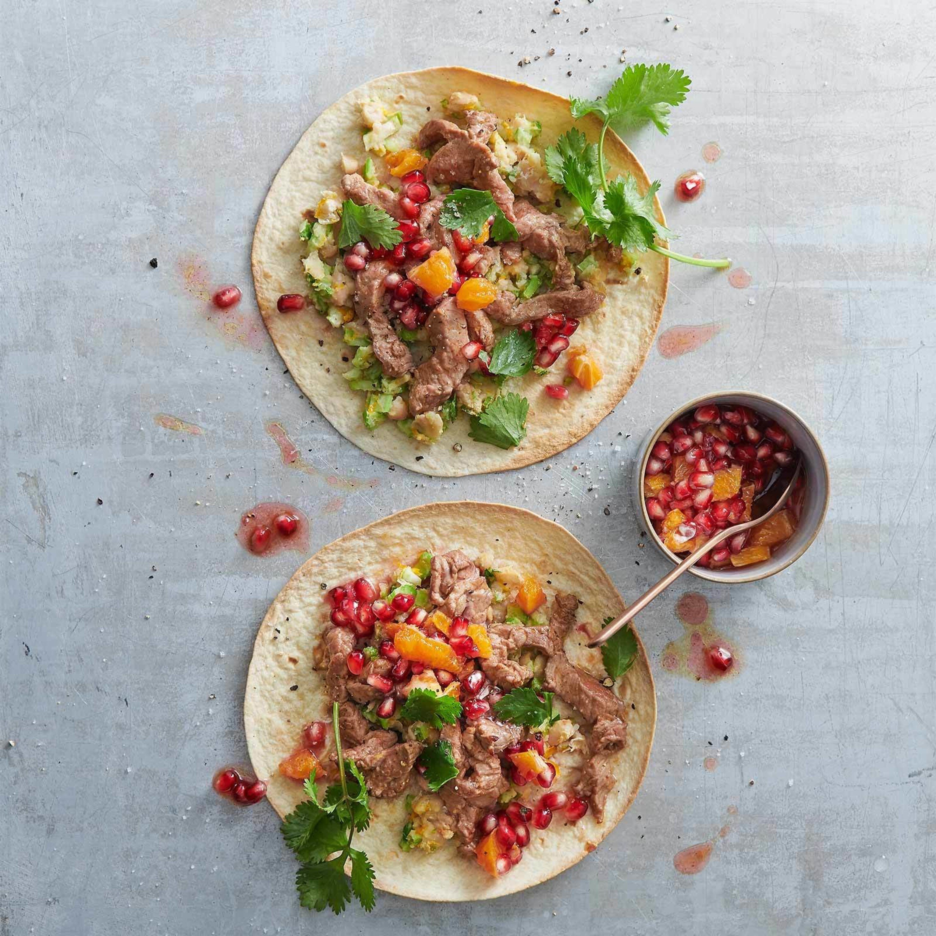 Tortillas mit Rindfleisch