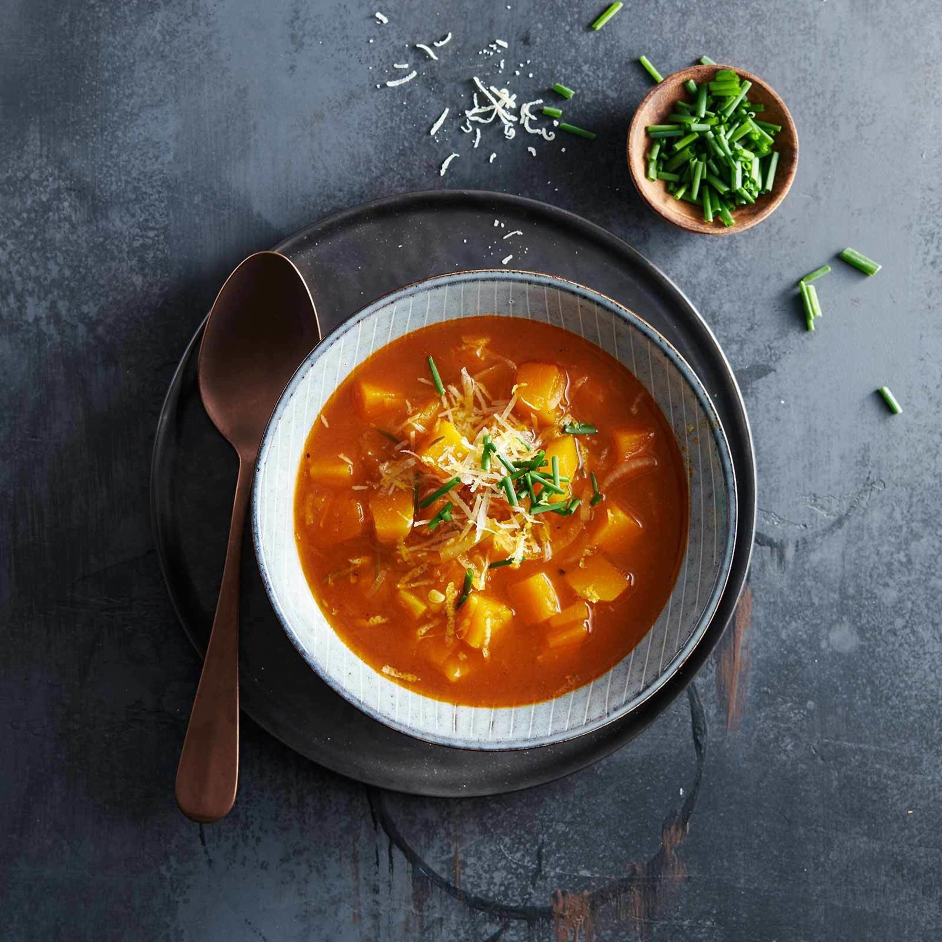 Zitronen-Kürbissuppe