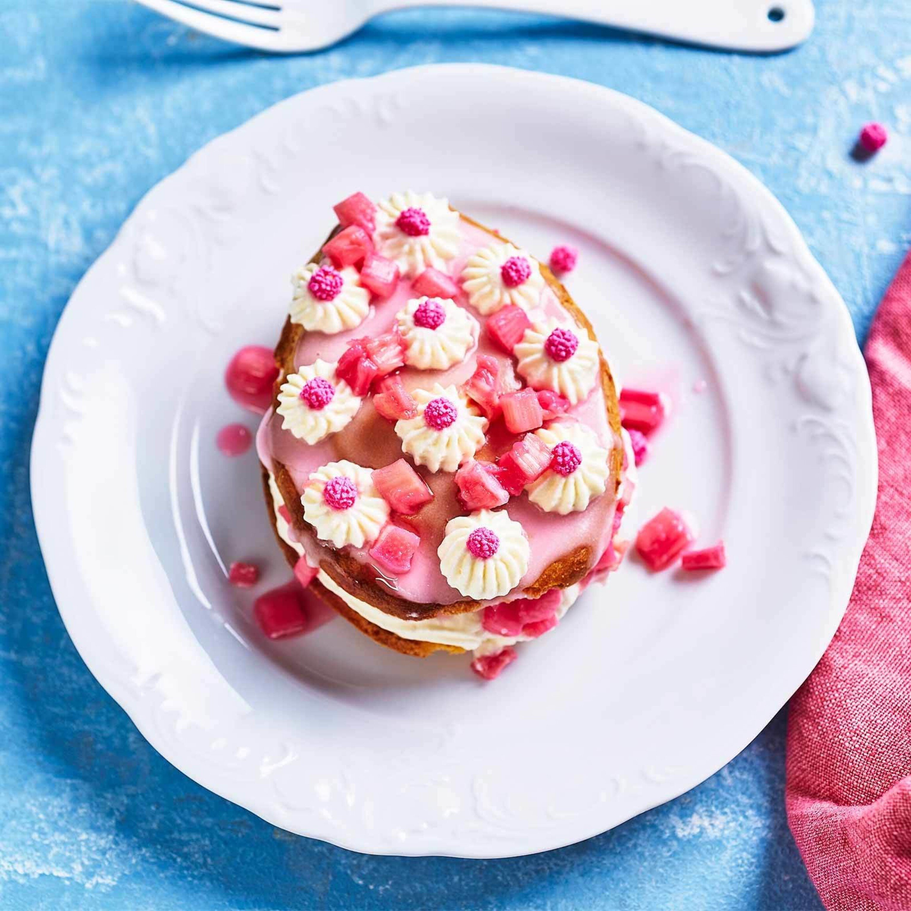 Éclairs de Pâques à la rhubarbe