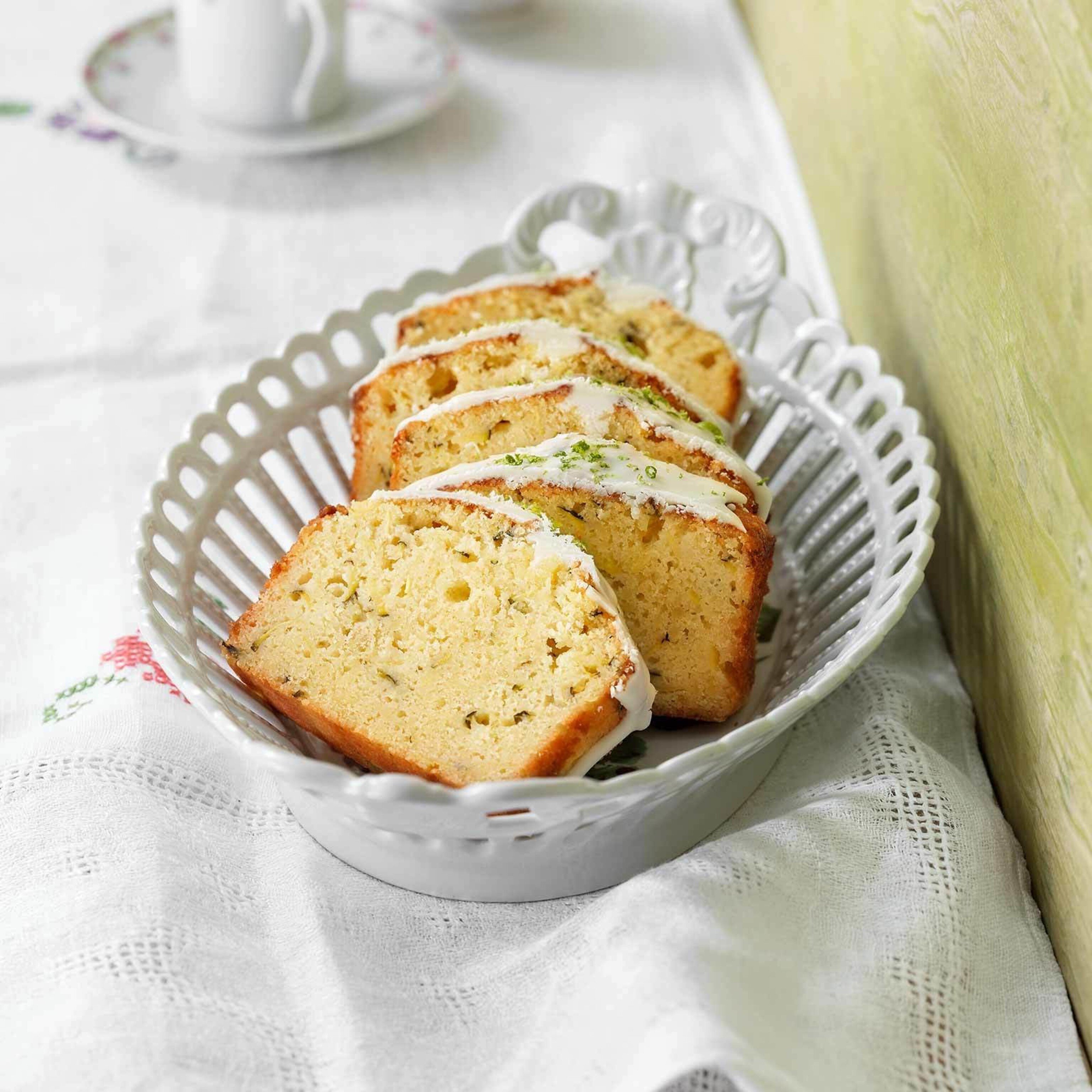 Cake courgettes-citron vert sans gluten