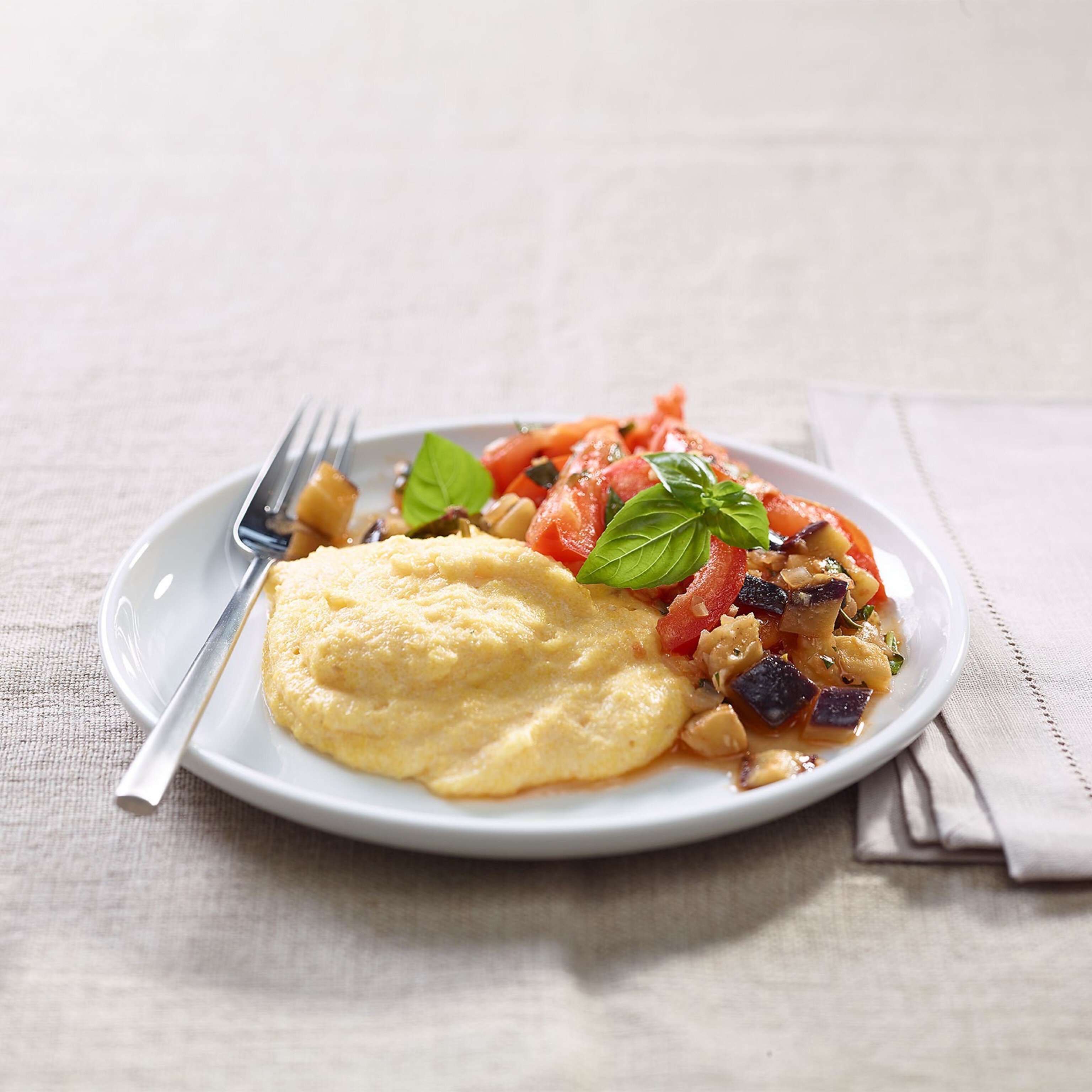 Polenta et ragoût de légumes