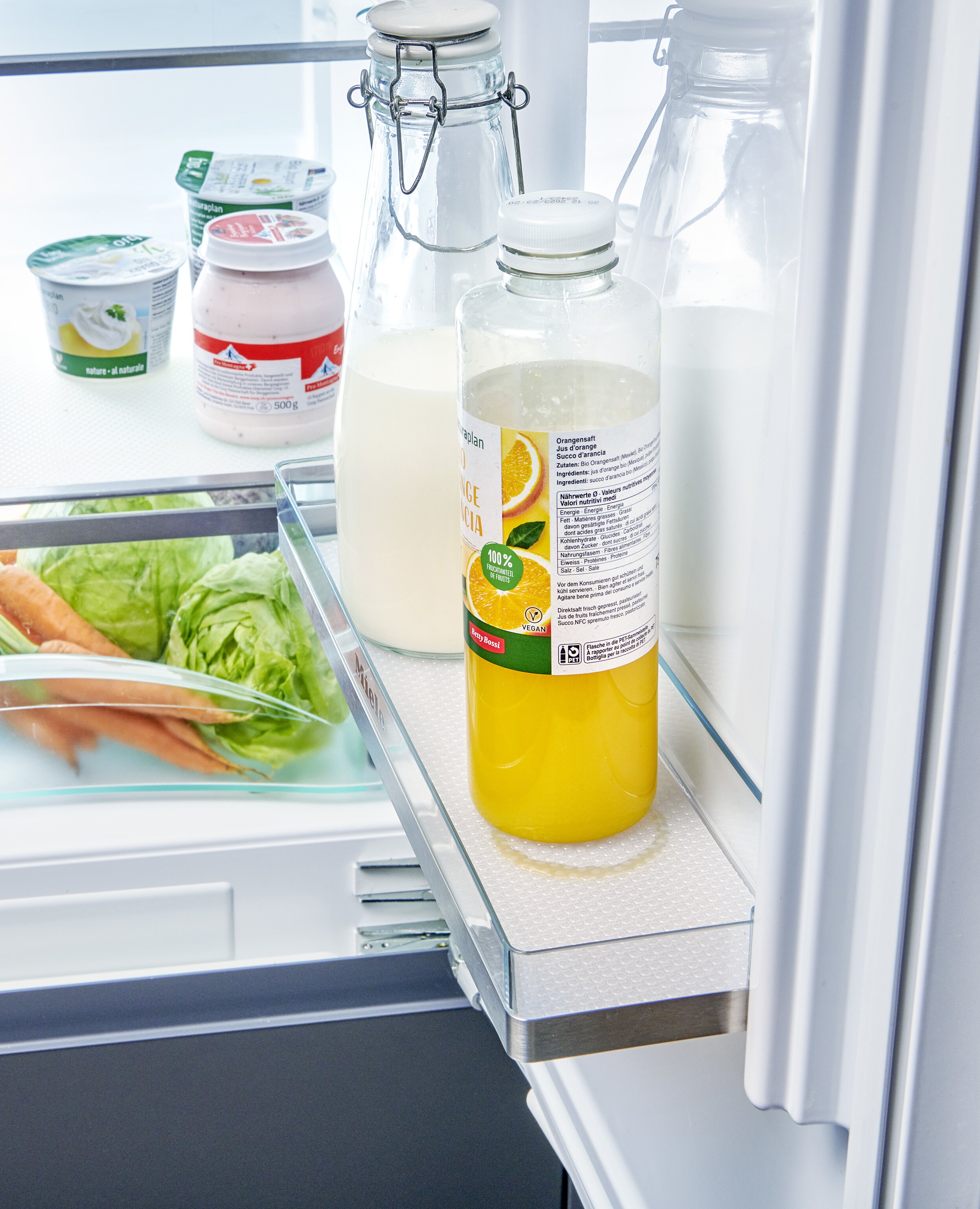 Mebereg Kühlschrank-Einlagen – 2er Set, Transparent, 50x45 Cm – Zuschneidbar, Rutschfest, Lebensmittelecht & Spülmaschinengeeignet