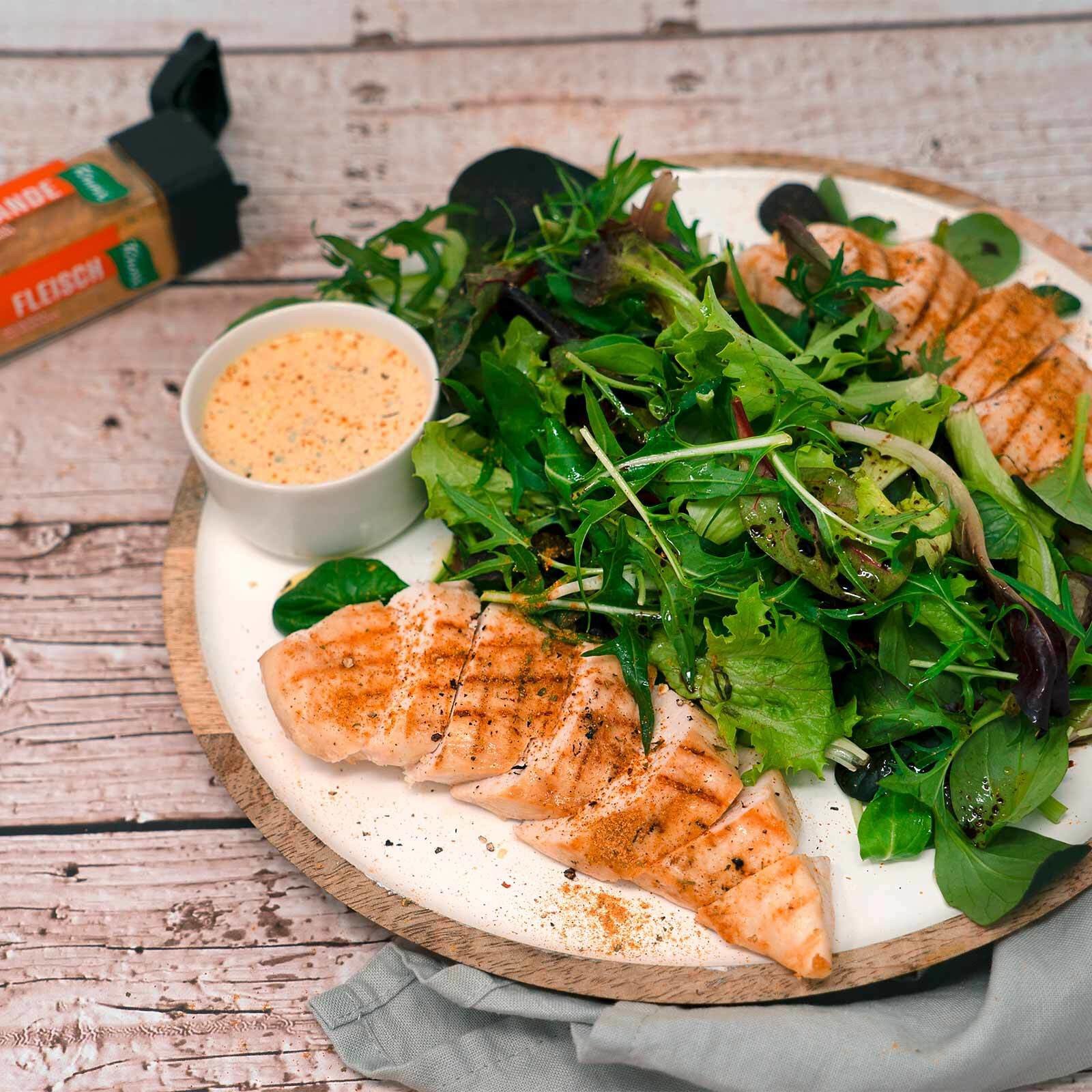 Blancs de poulet au gril et dip paprika-coriandre