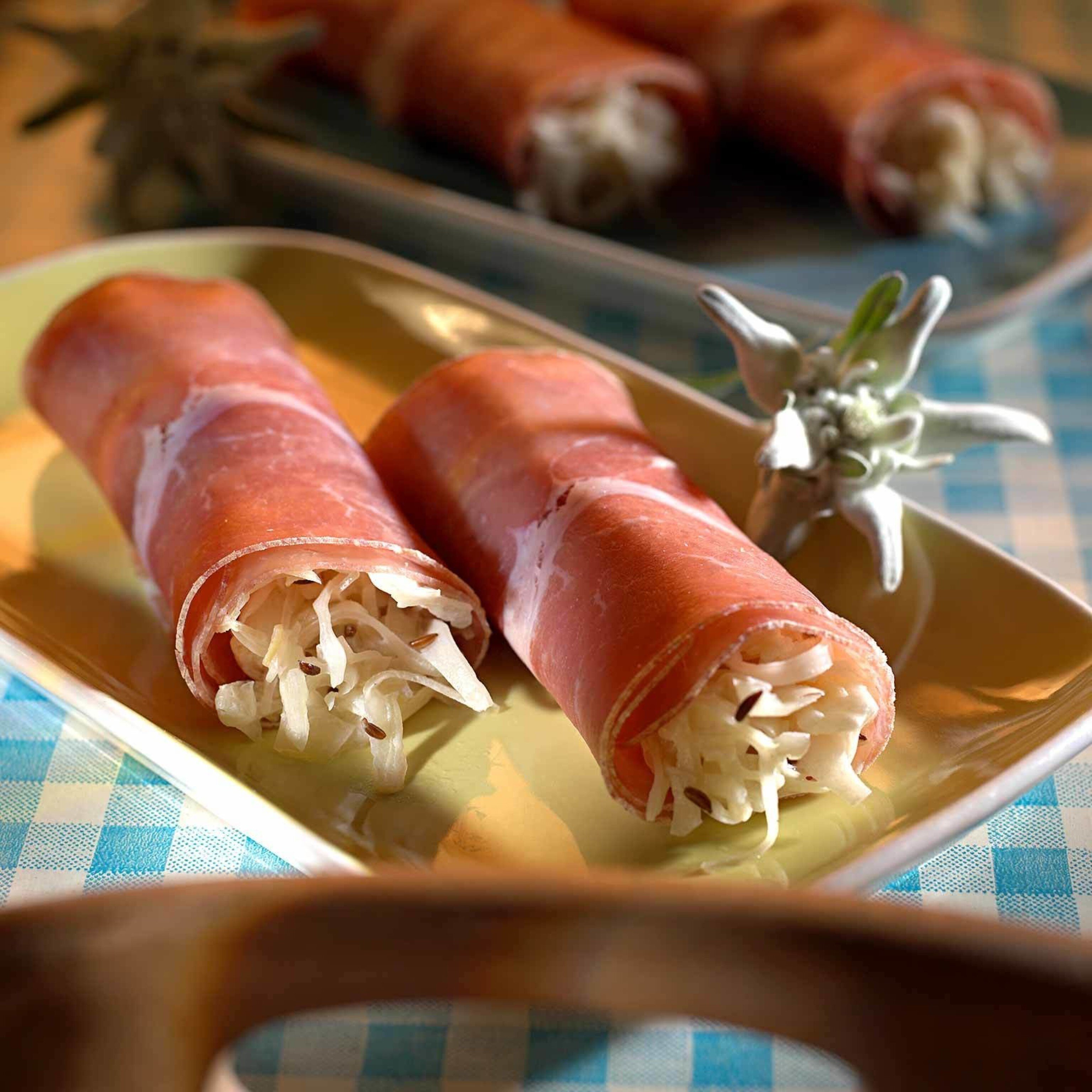 Rouleaux de jambon cru