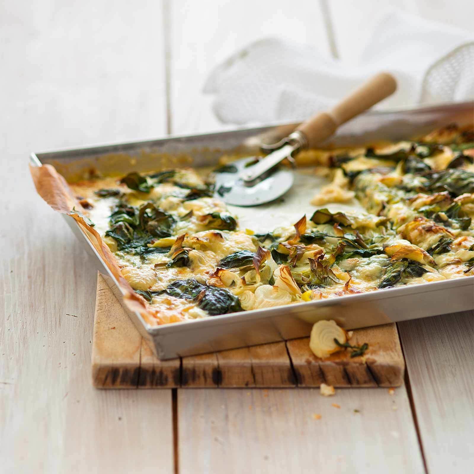 Pizza verde au mascarpone