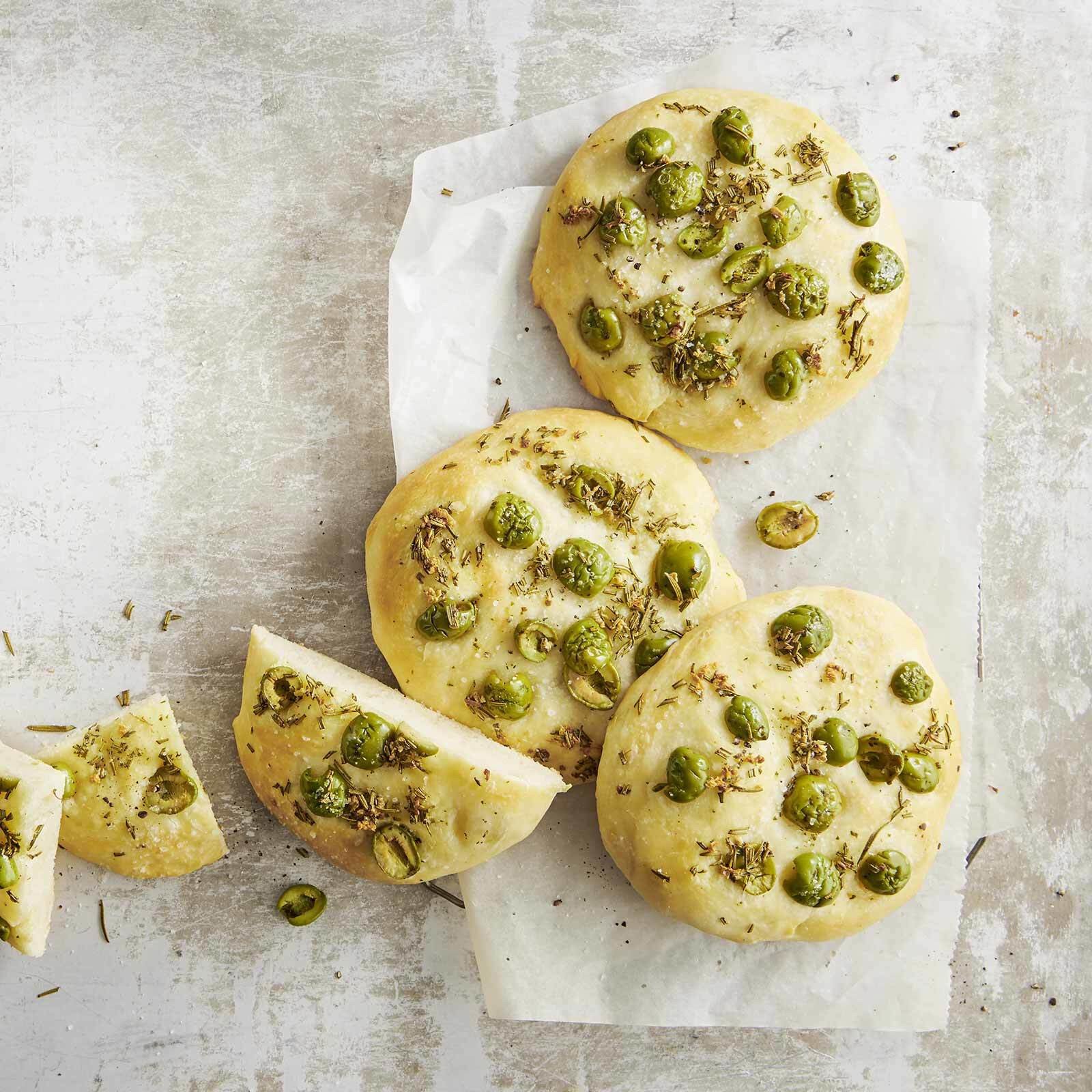 Focaccia mit Oliven