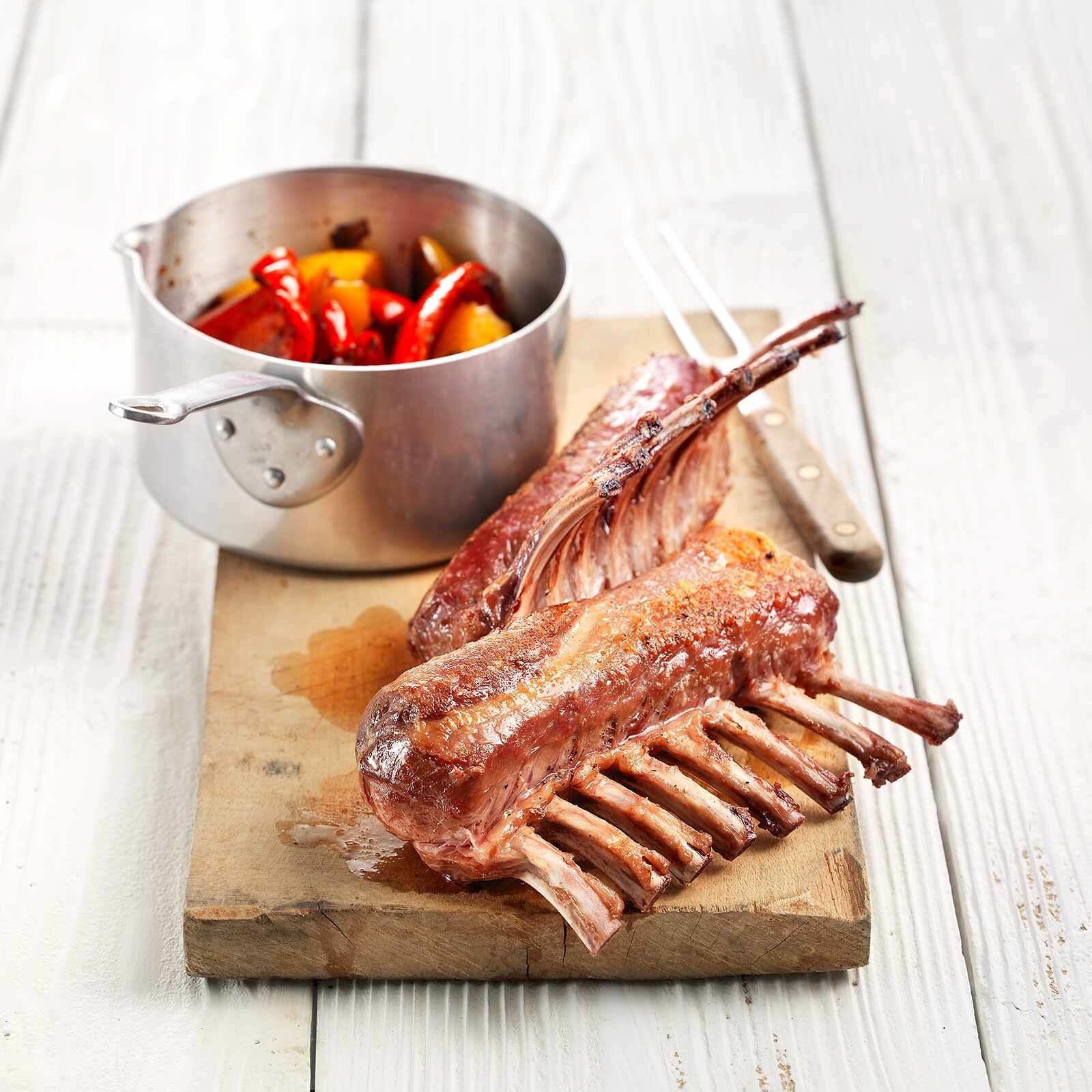 Carrés d’agneau et poivrons balsamique