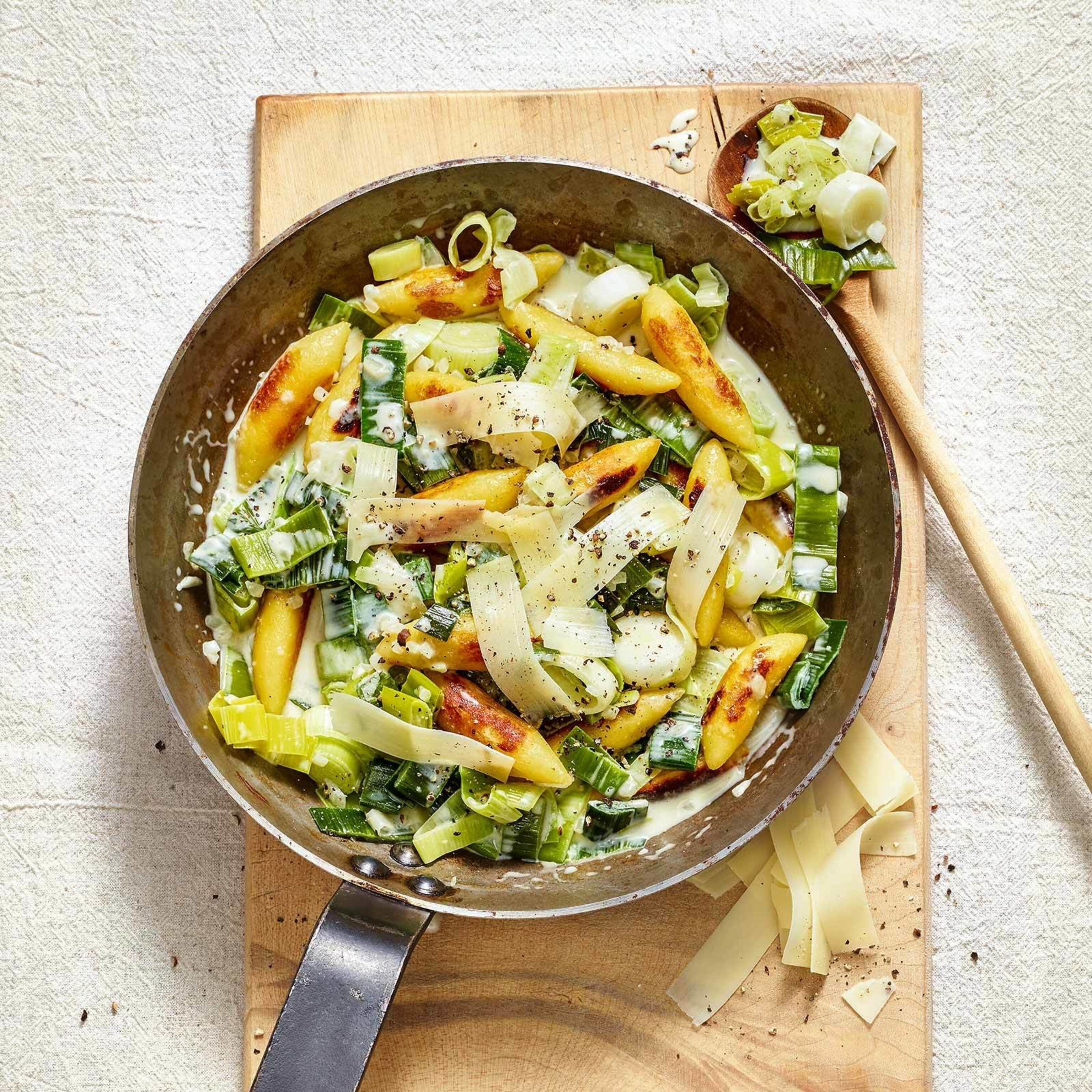 Schupfnudel-Lauch-Pfanne