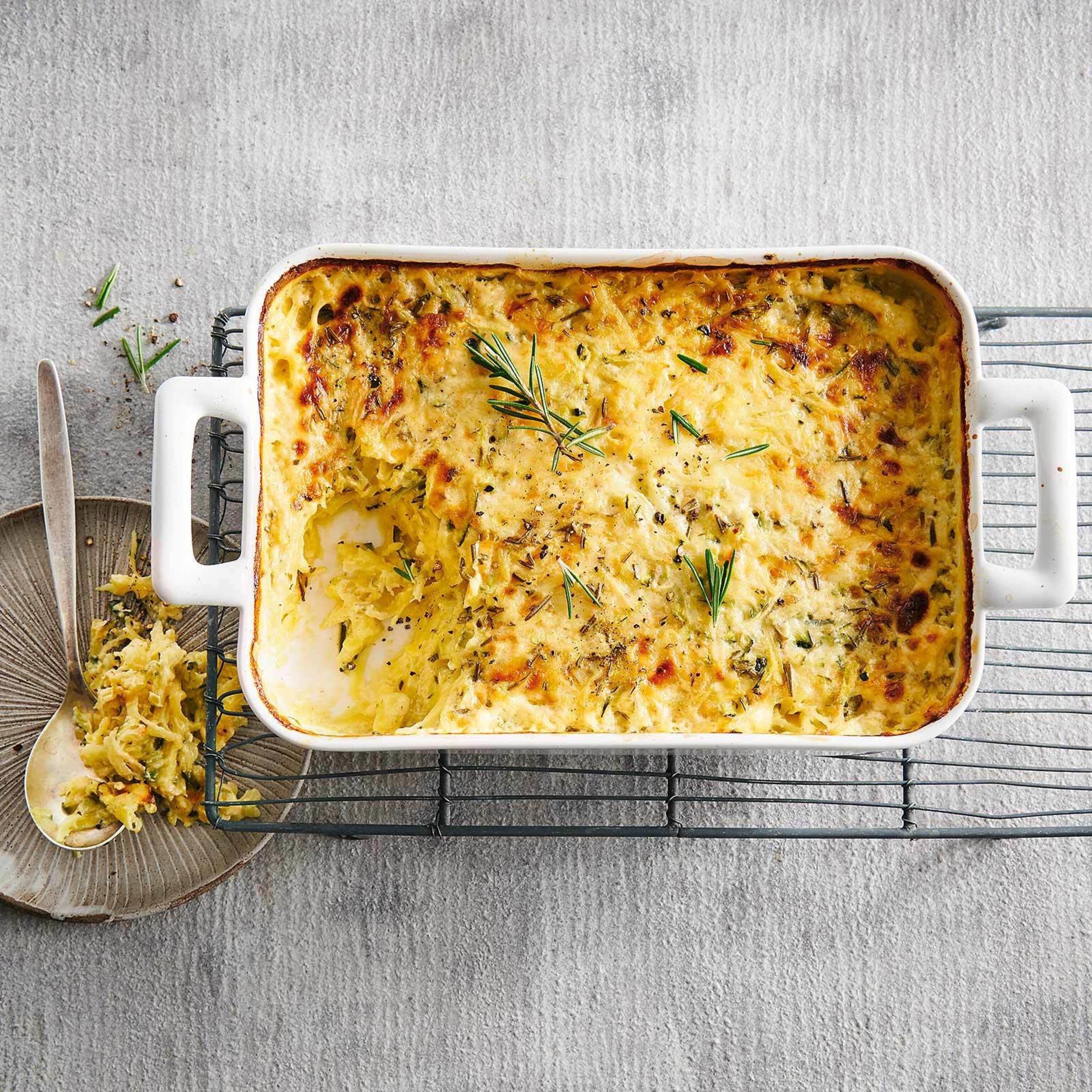 Gratin aus rohen Kartoffeln