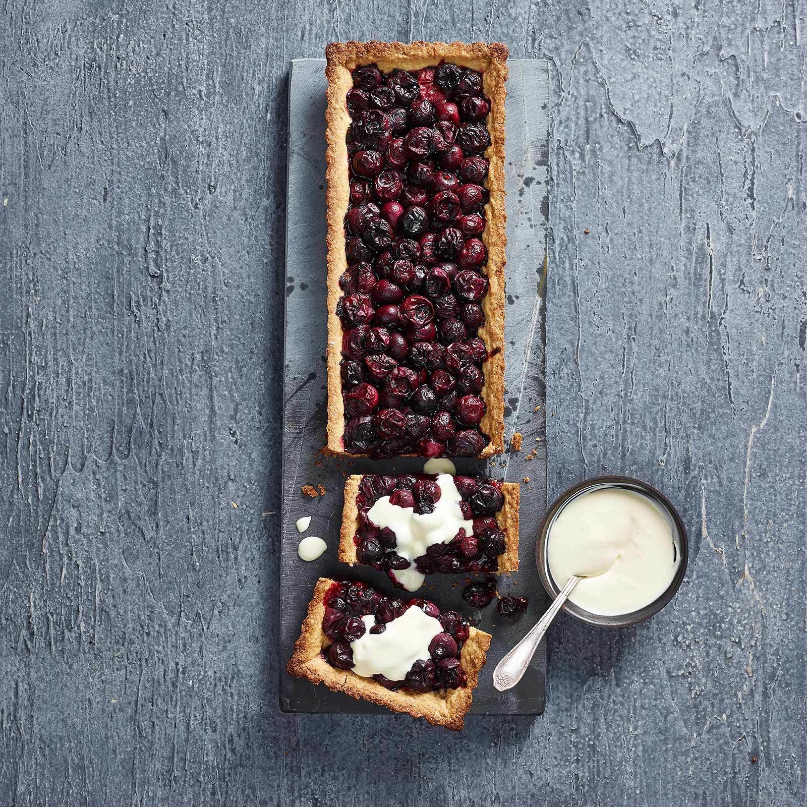 Tarte aux myrtilles sans gluten