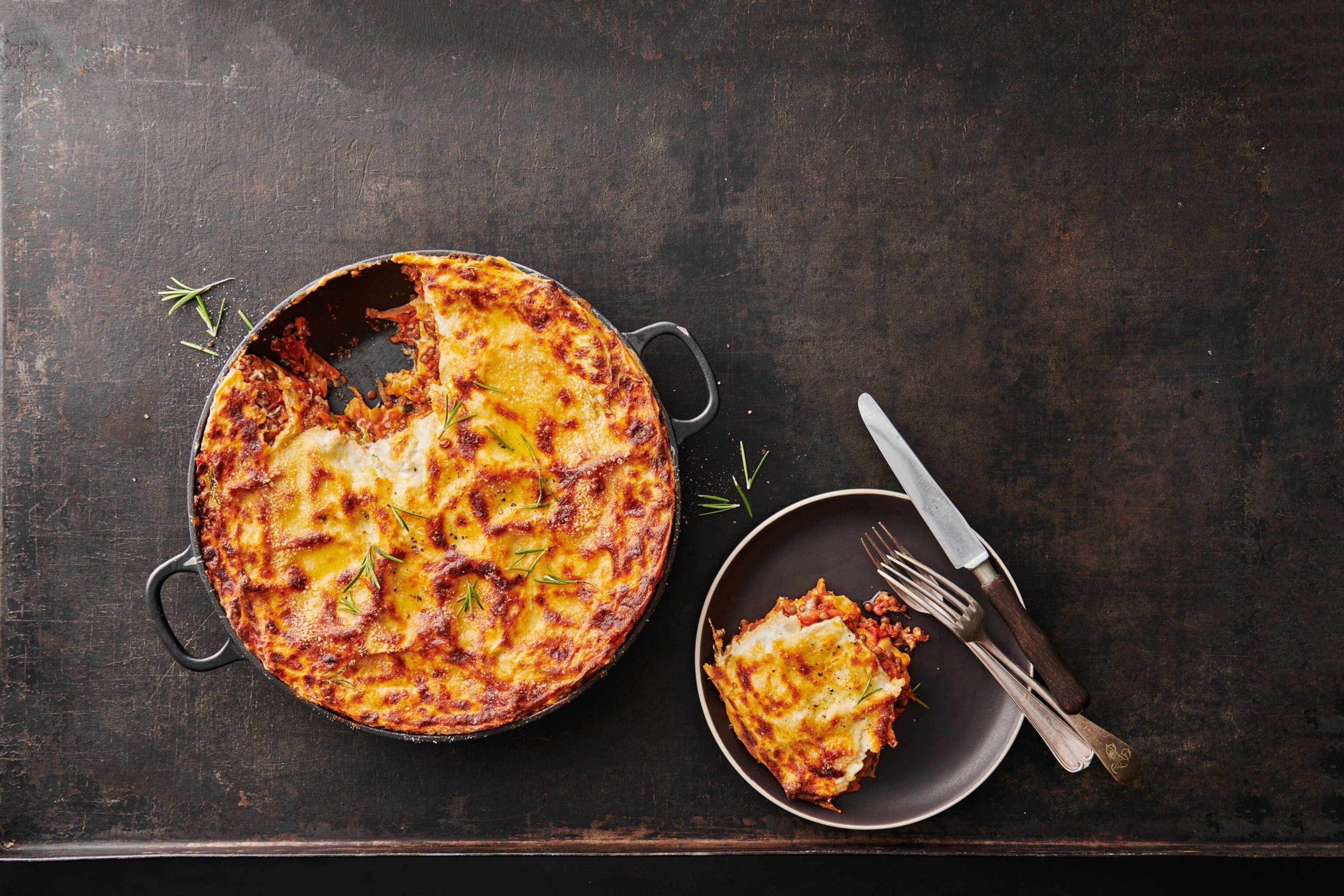 Linsen-Lasagne