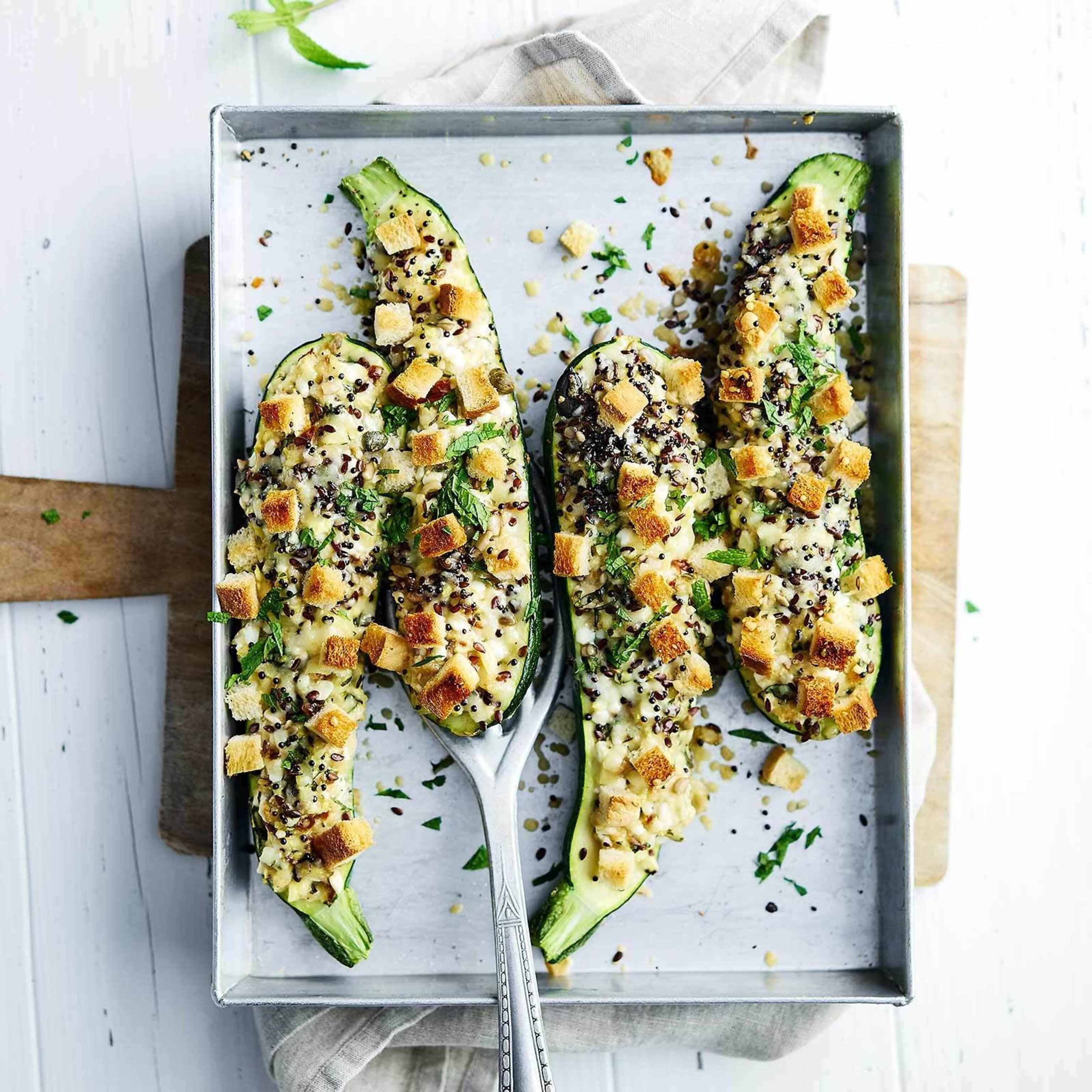 Gefüllte Zucchini