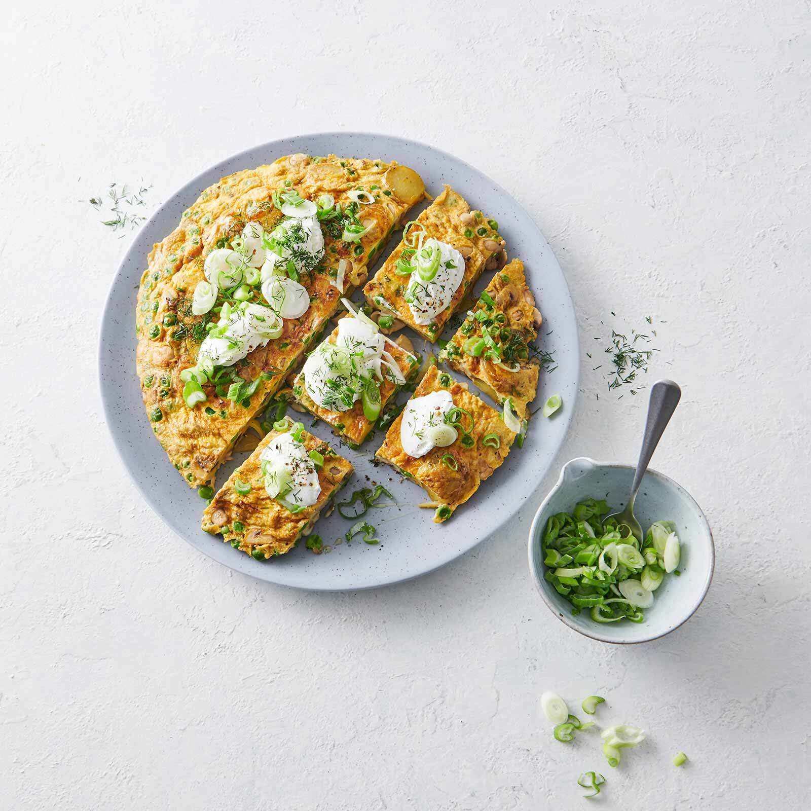 Glutenfreie Erbsli-Tortilla mit Frischkäse
