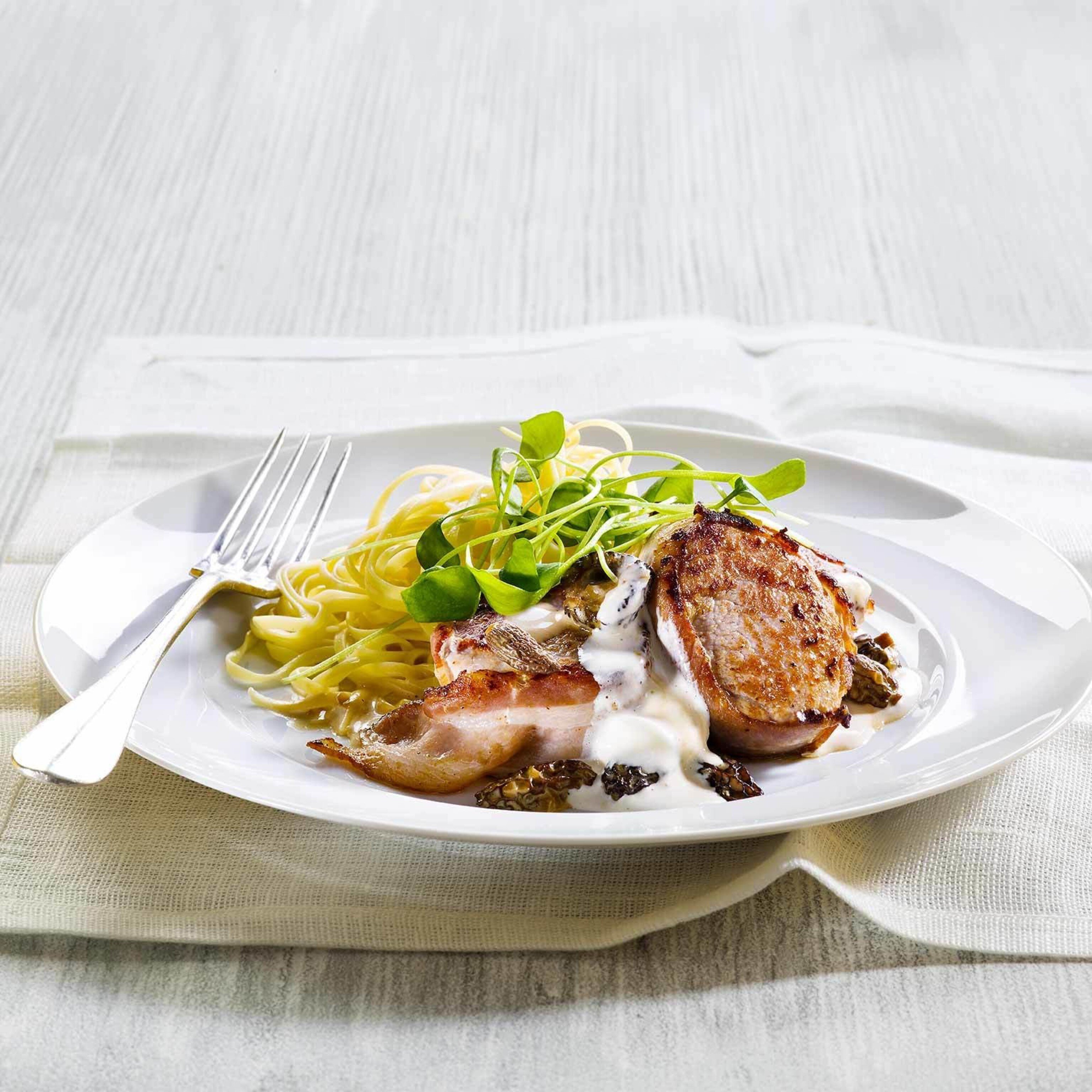 Schweinsmedaillons an Morchelrahmsauce