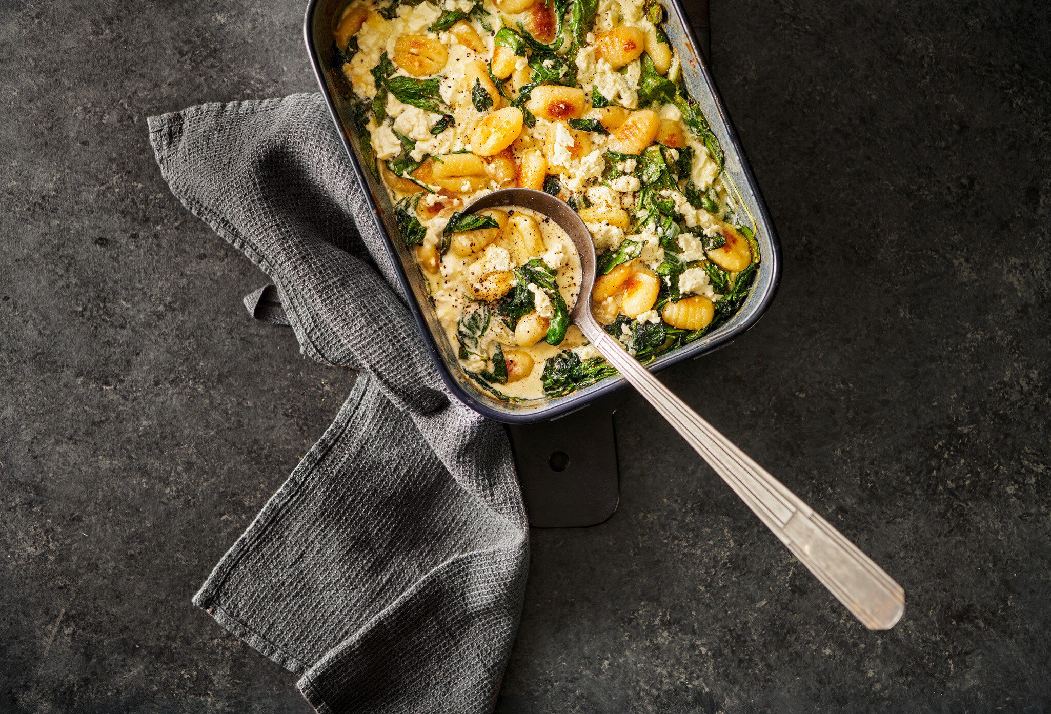 Gnocchi-Spinat-Auflauf