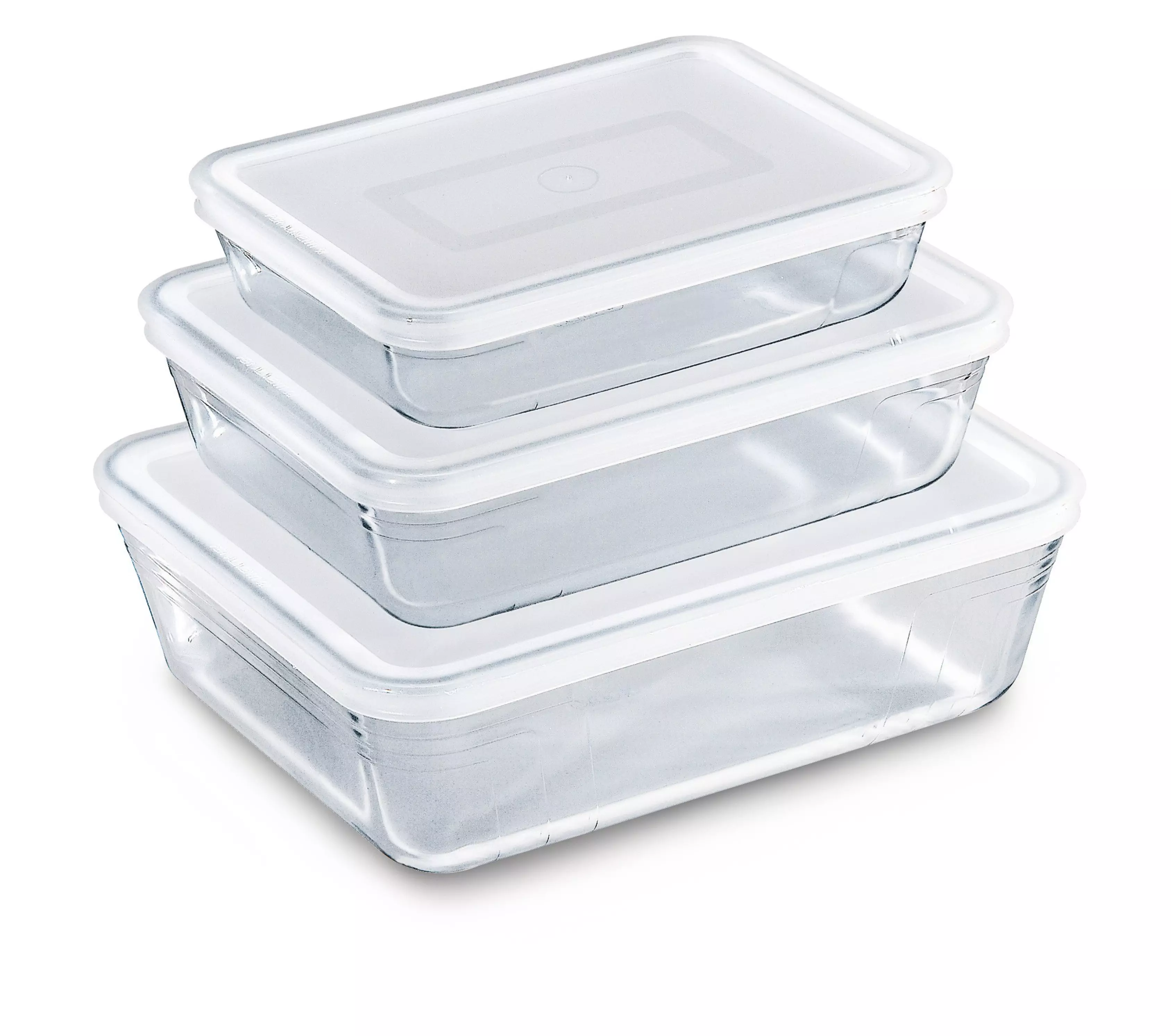 Pyrex Lot De 2 Plats Carrés Classiques En Verre 2L Avec Couvercle - Cuisson, Micro-ondes Et Congélation