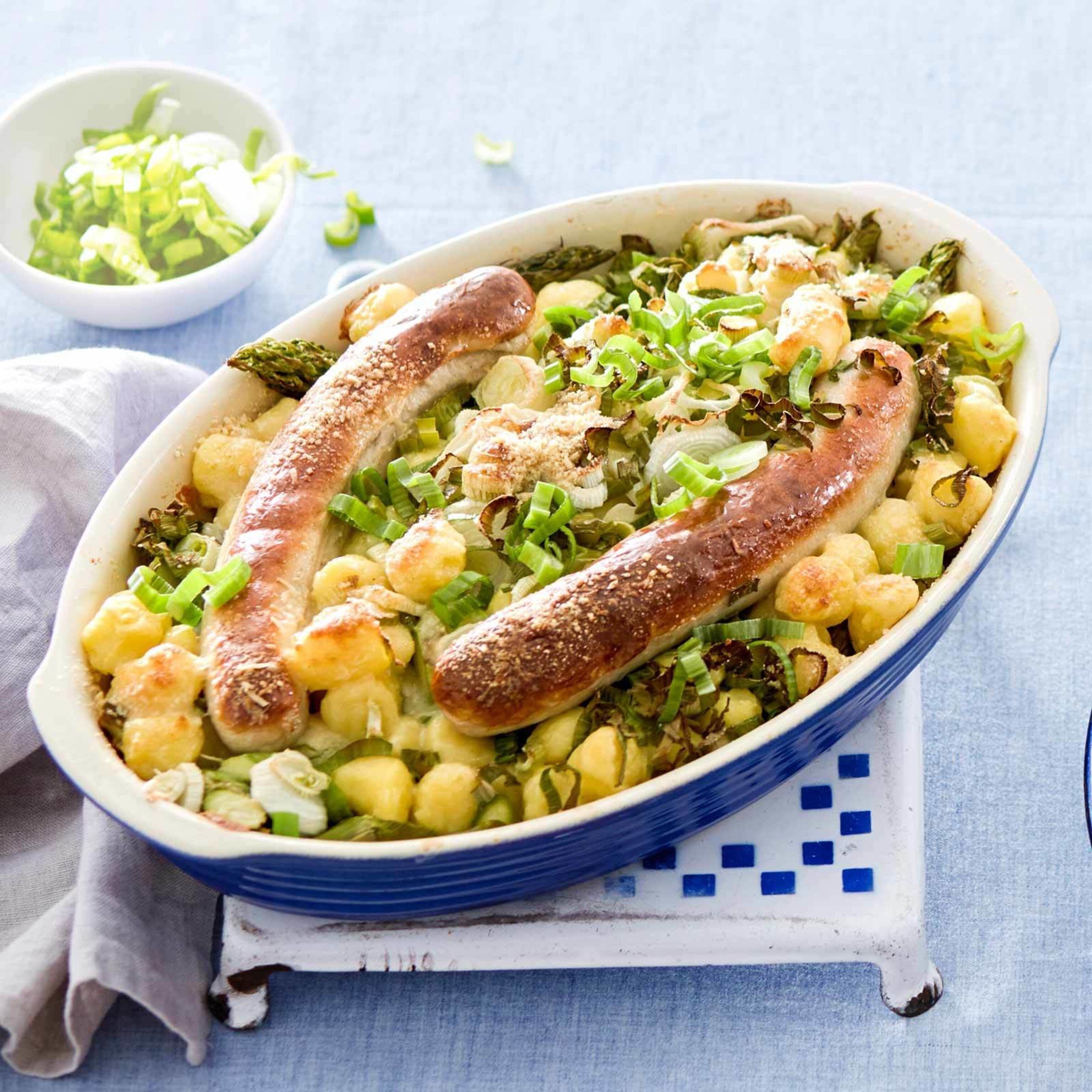 Gnocchi-Wurst-Gratin