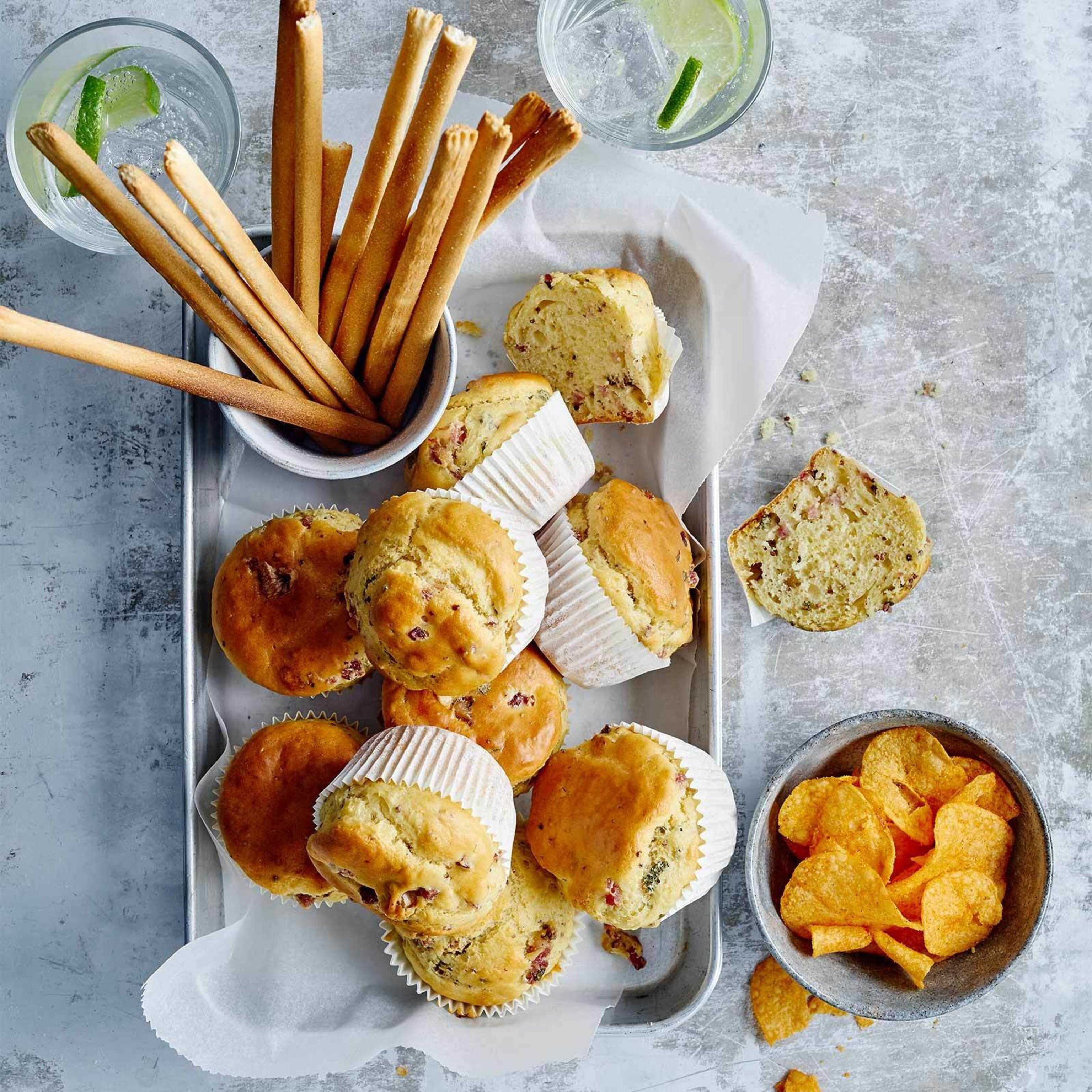Muffins aux lardons