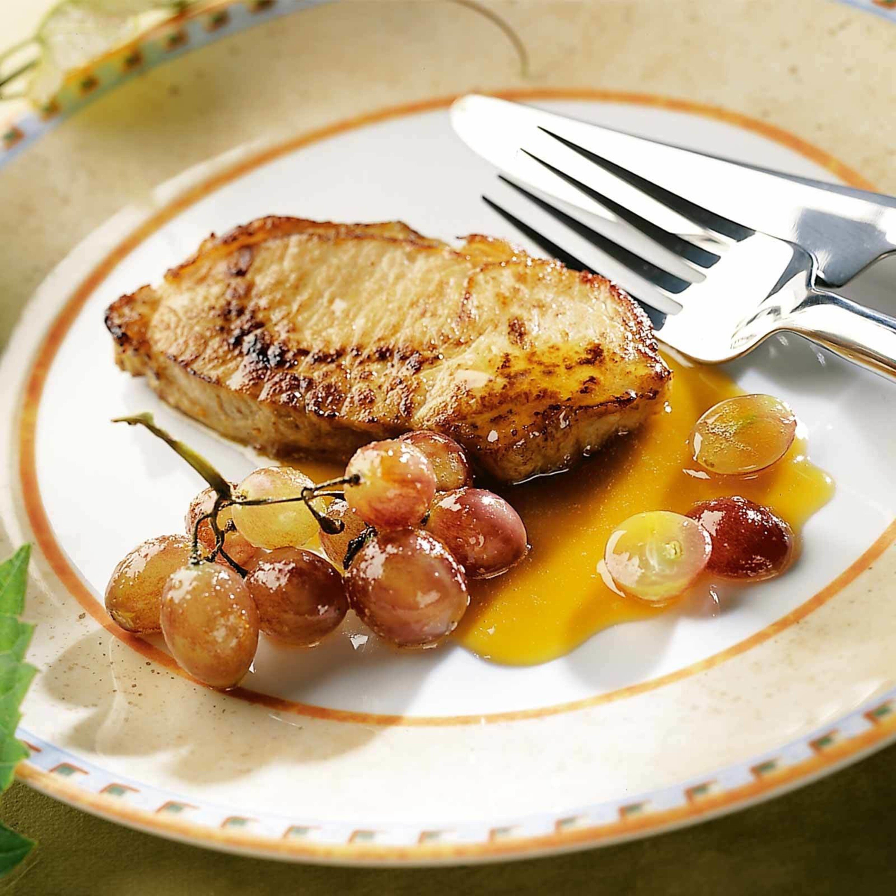 Steaks de veau sauce au marc de raisin