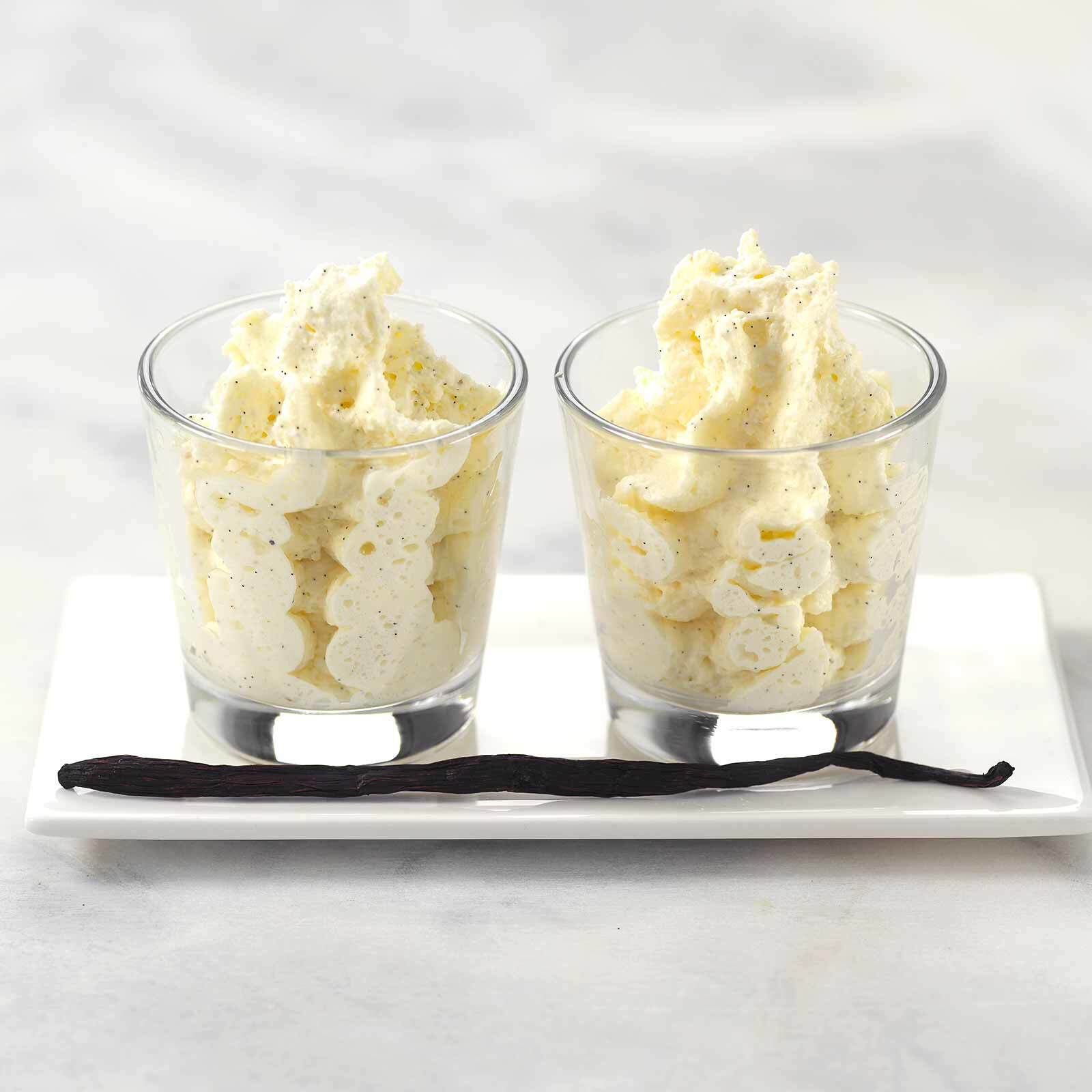 Espuma de fromage de brebis à la vanille