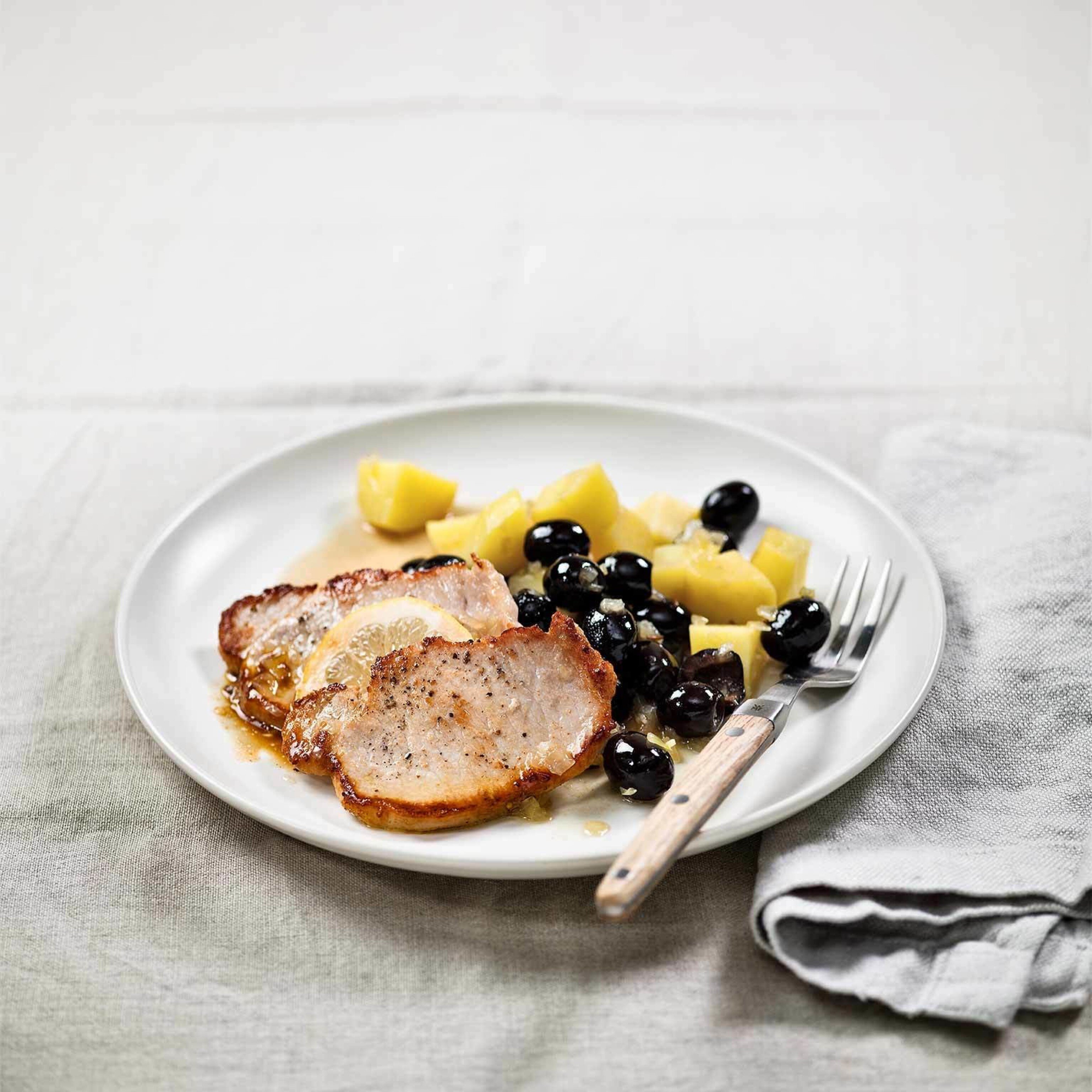 Zitronenplätzli mit Kartoffelragout