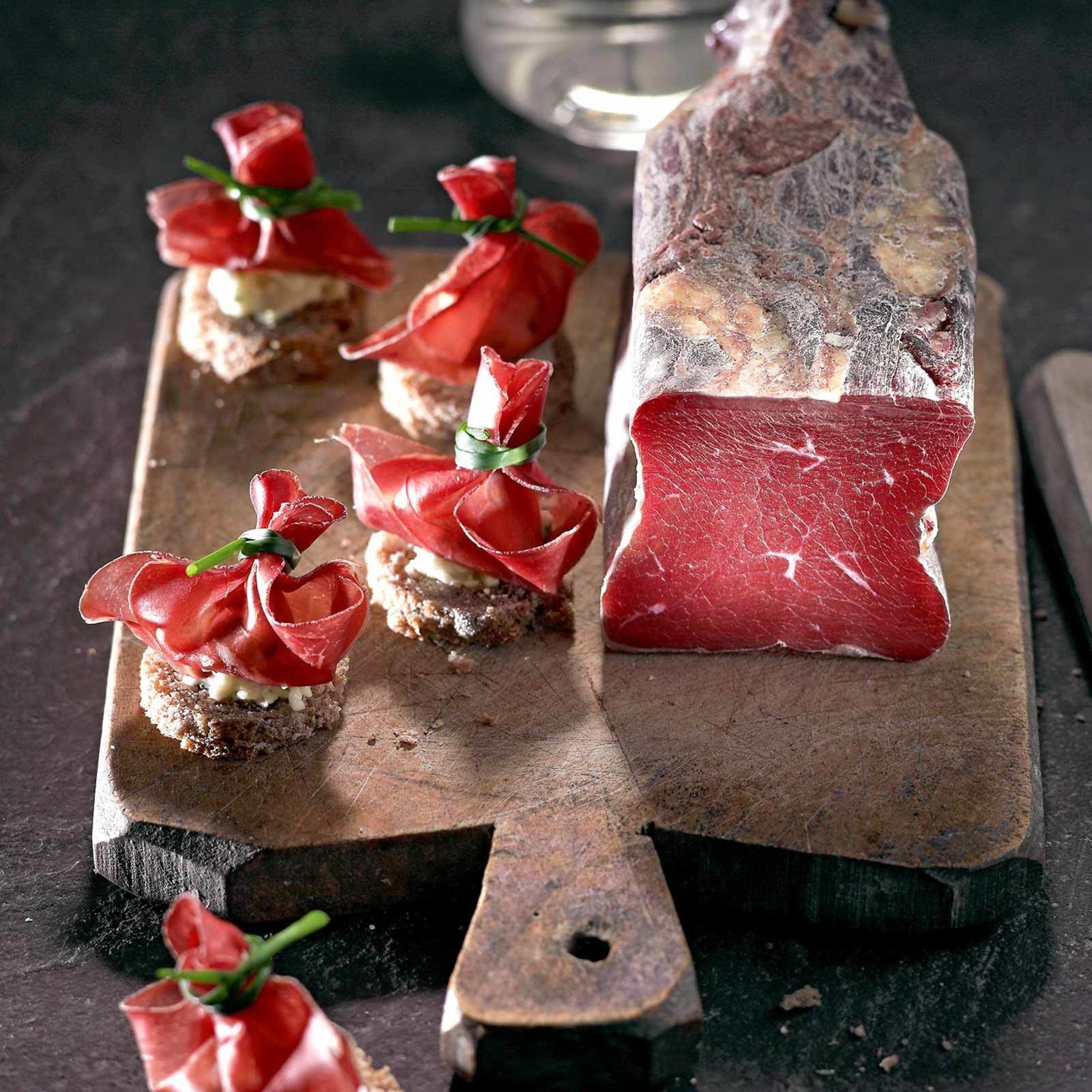 Aumônières de viande séchée