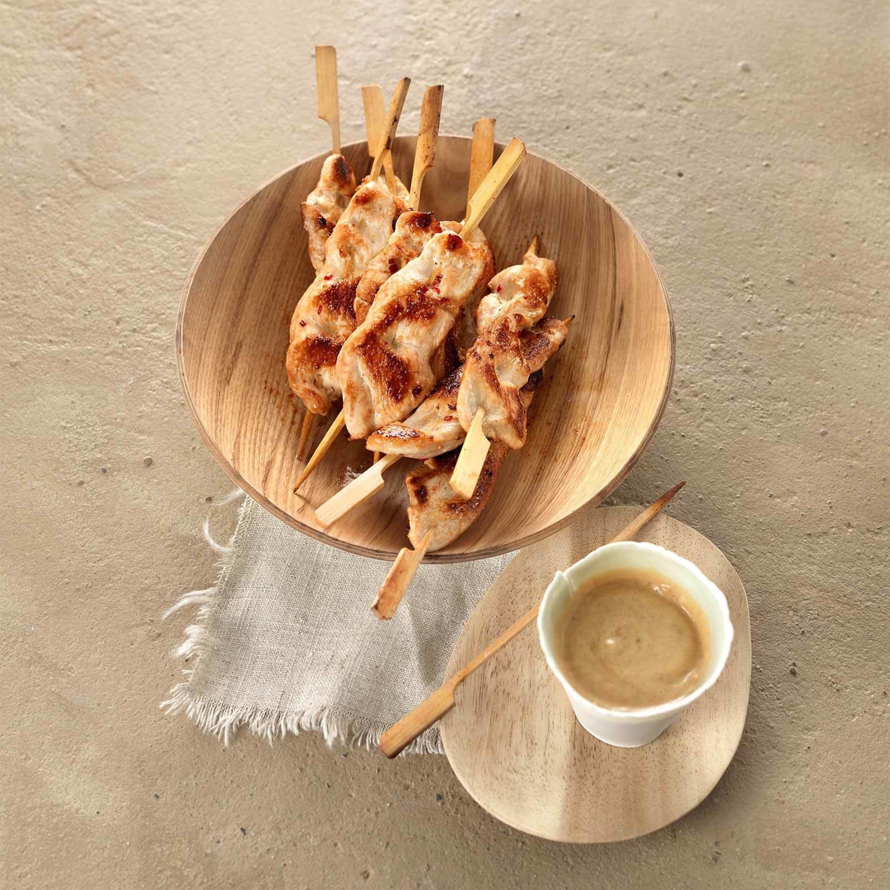 Poulet-Satay mit Erdnusssauce