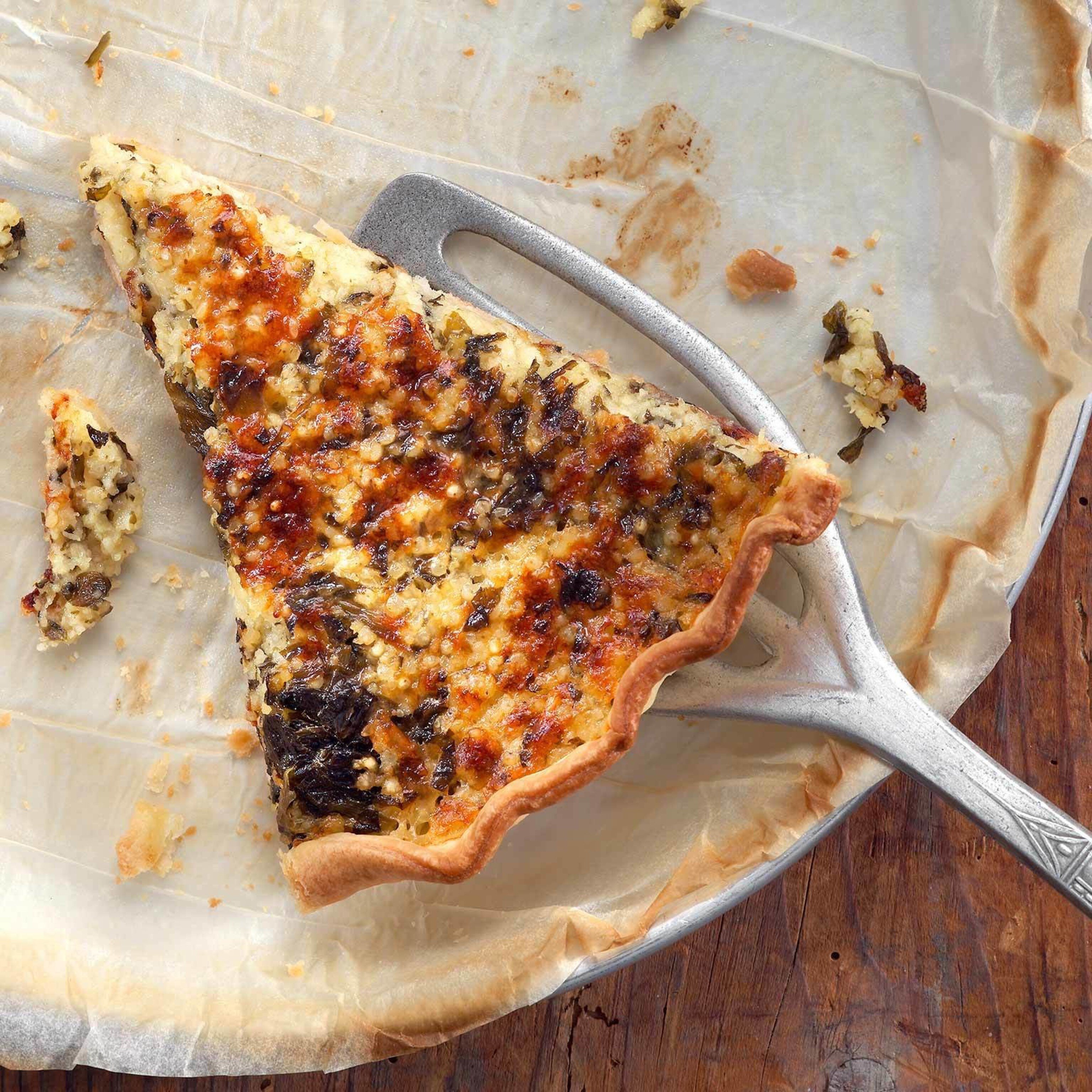 Käsekuchen mit Bärlauch