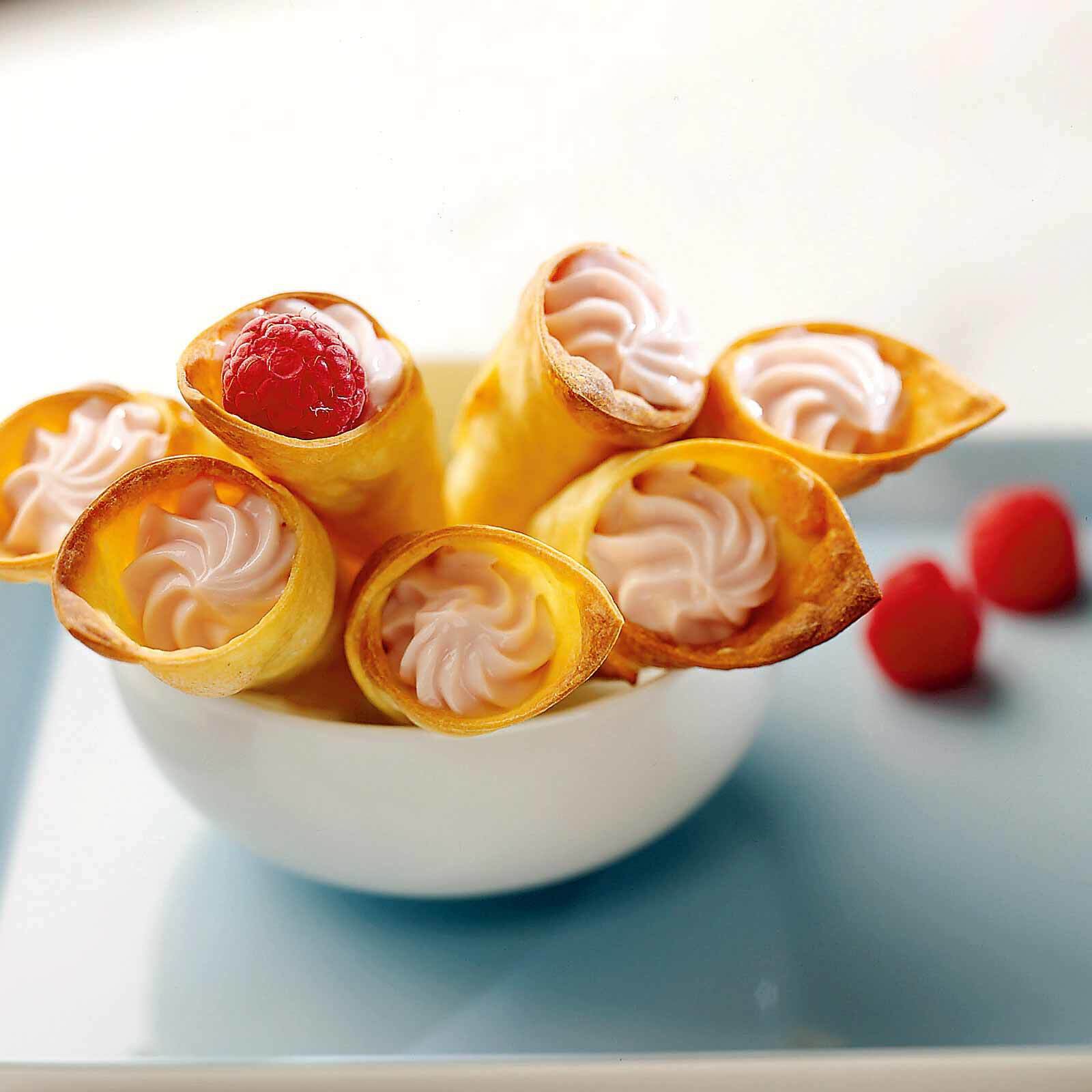 Cornets aux framboises