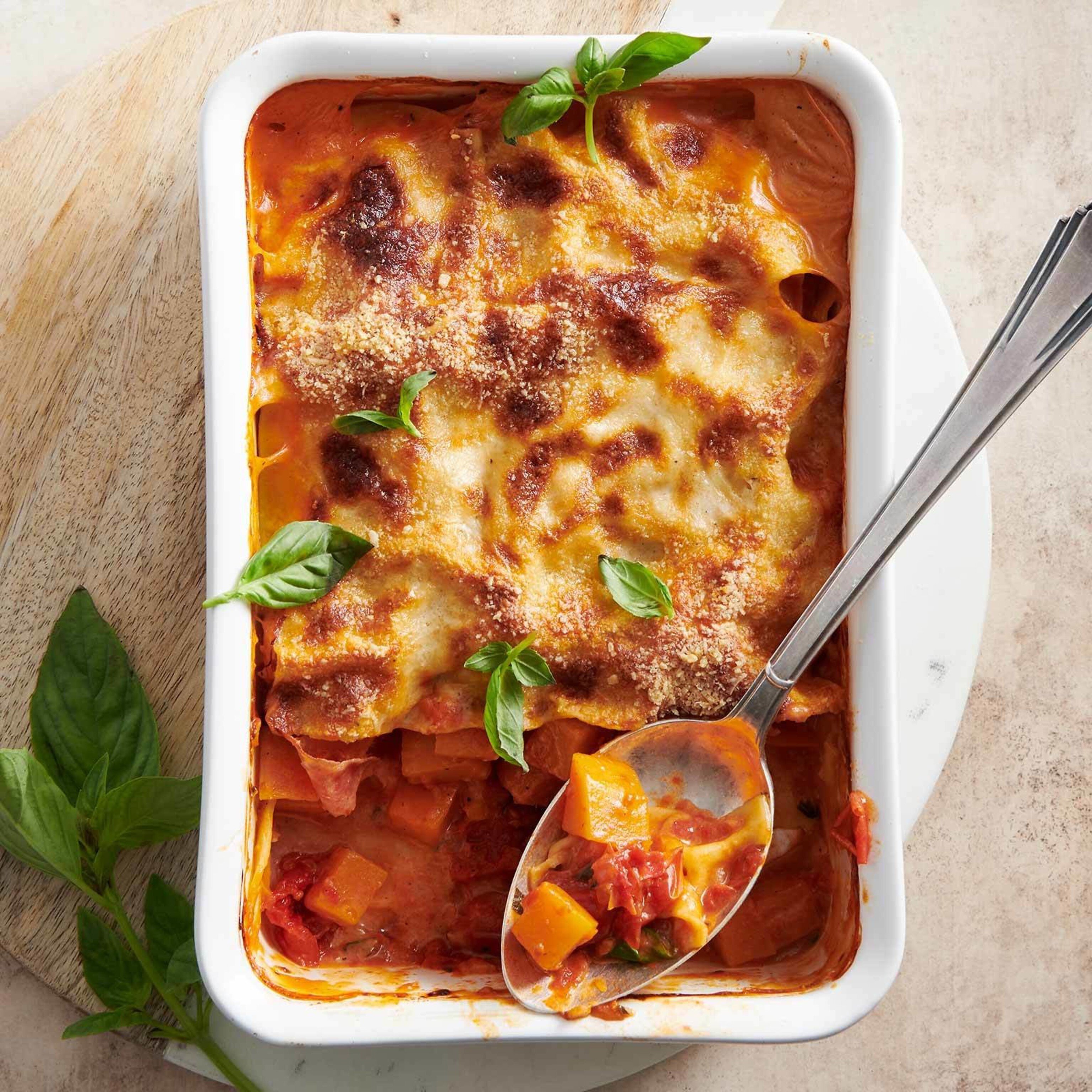 Blitz-Lasagne mit Kürbis