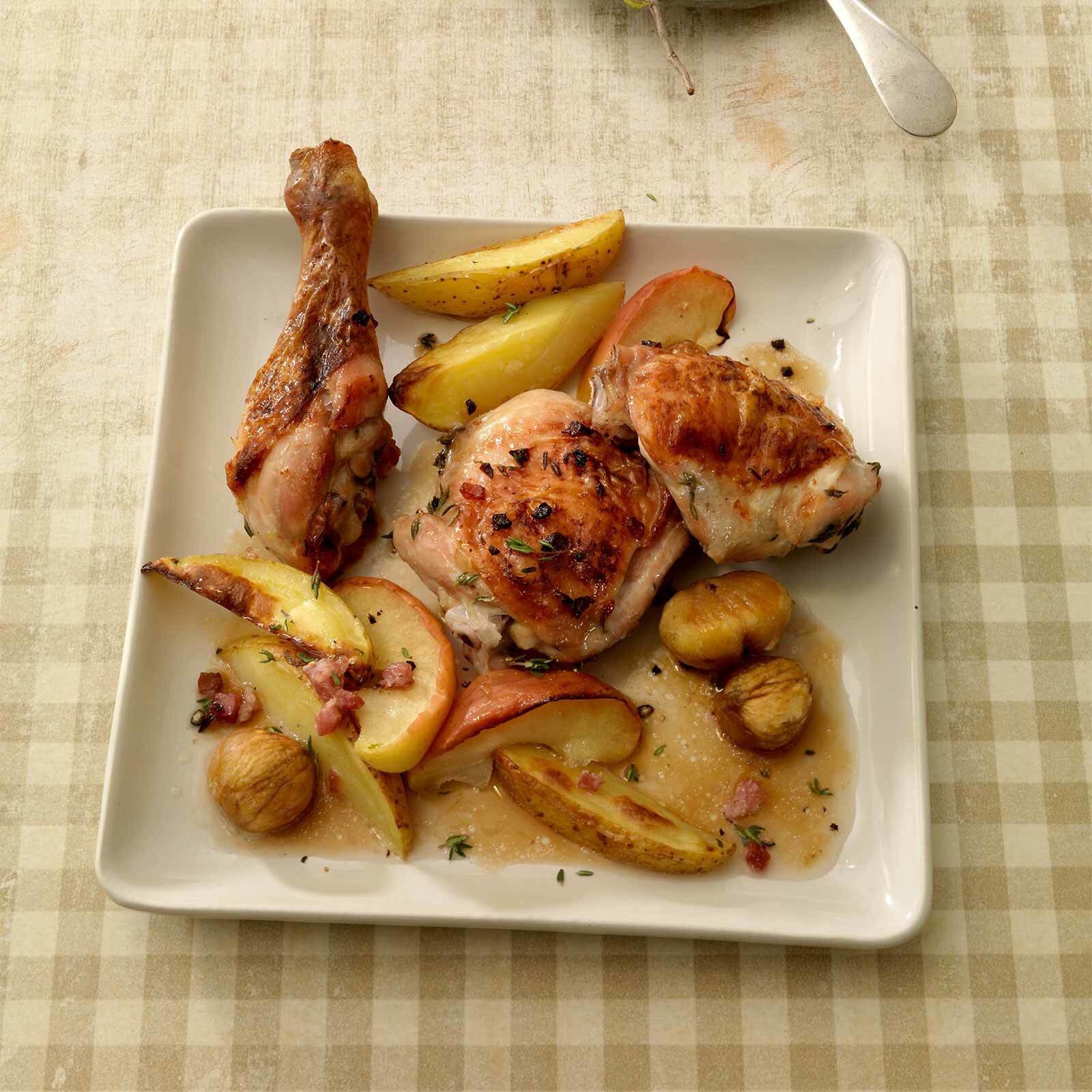 Poulet und Kartoffeln vom Blech