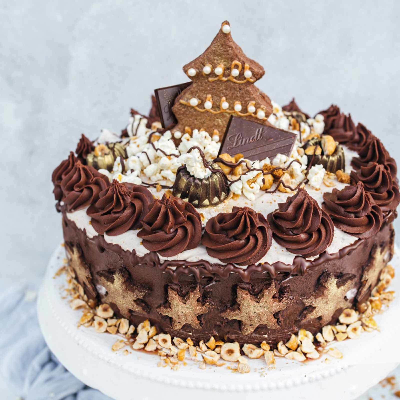 Chocolate-Chip-Weihnachtstorte