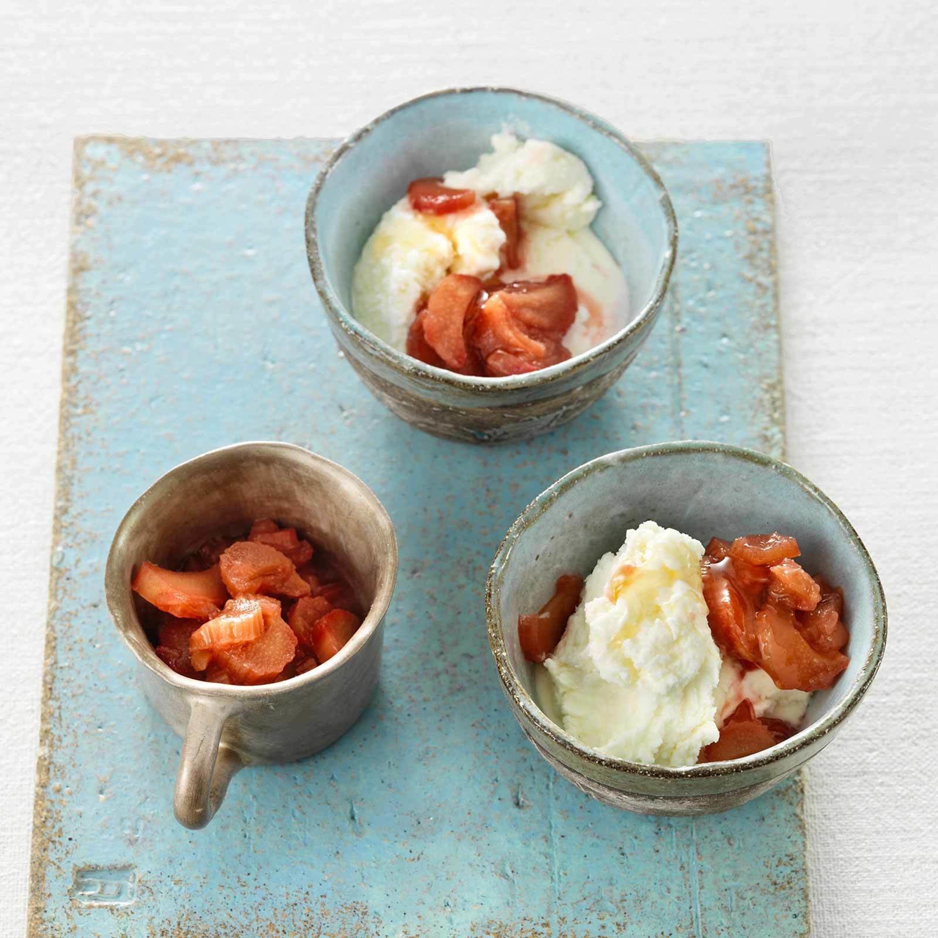 Frozen Joghurt mit Rhabarber