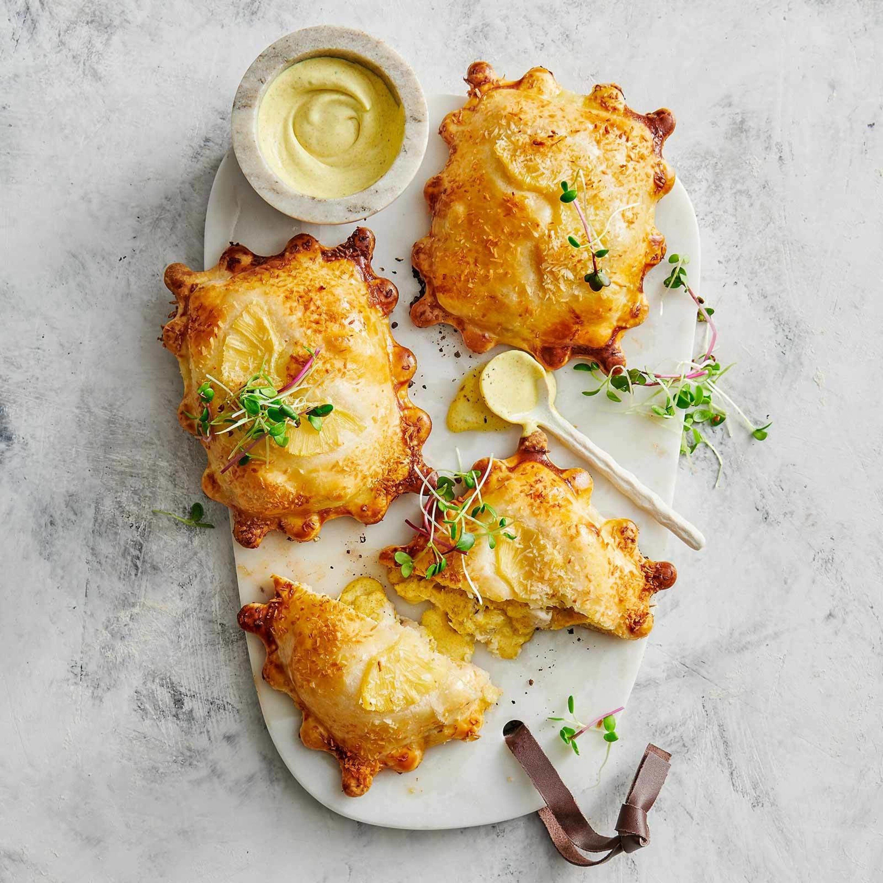 Poulet-Krapfen mit Curry