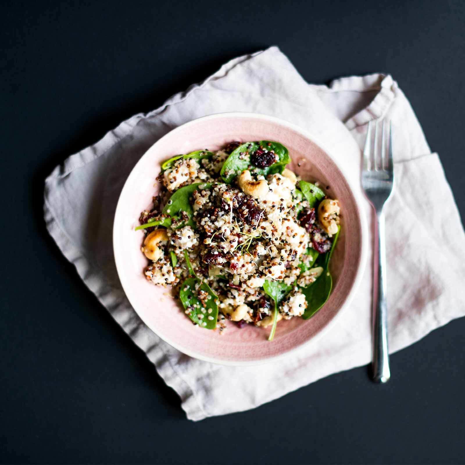 Quinoa aux épinards