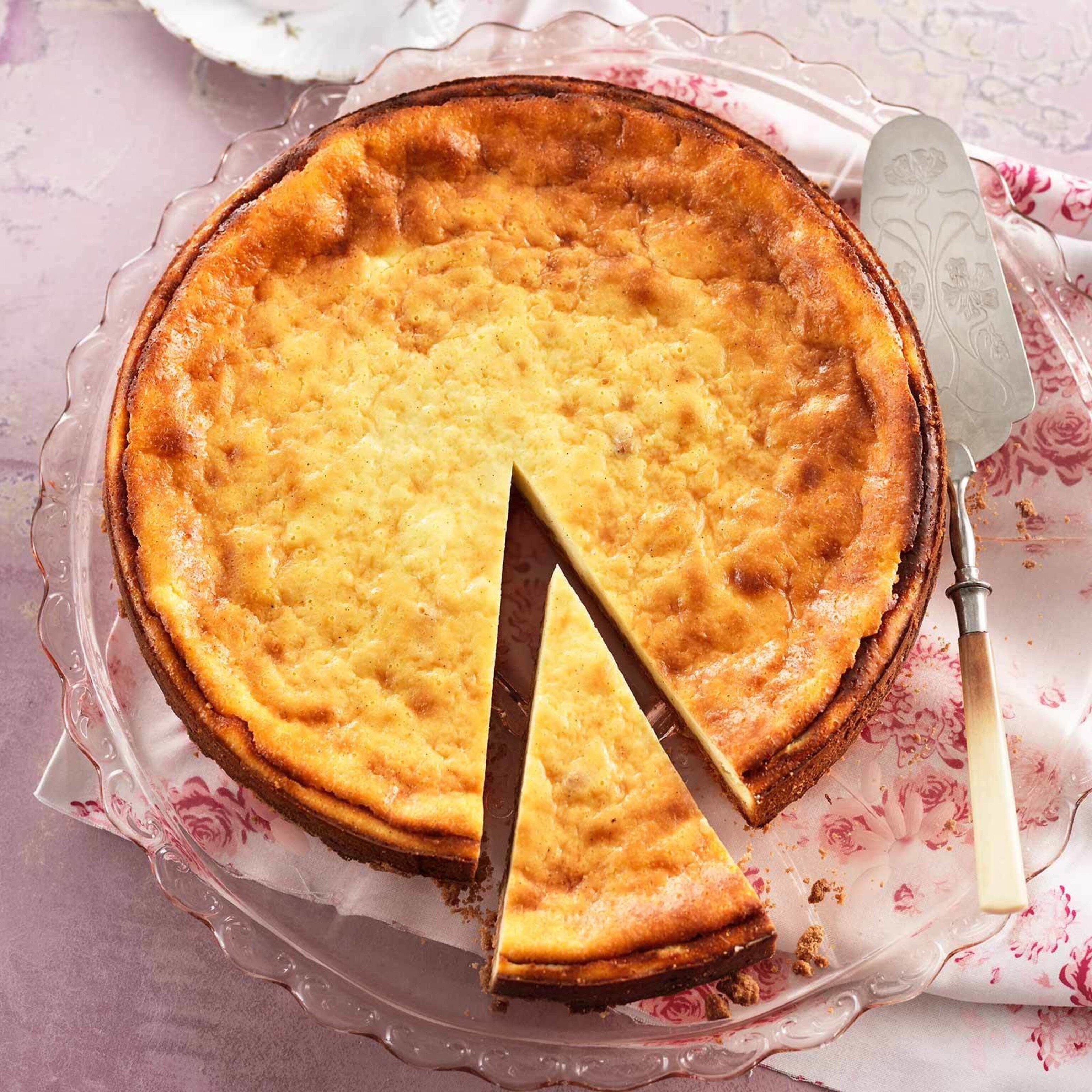 Cheesecake mit Kirschenkompott