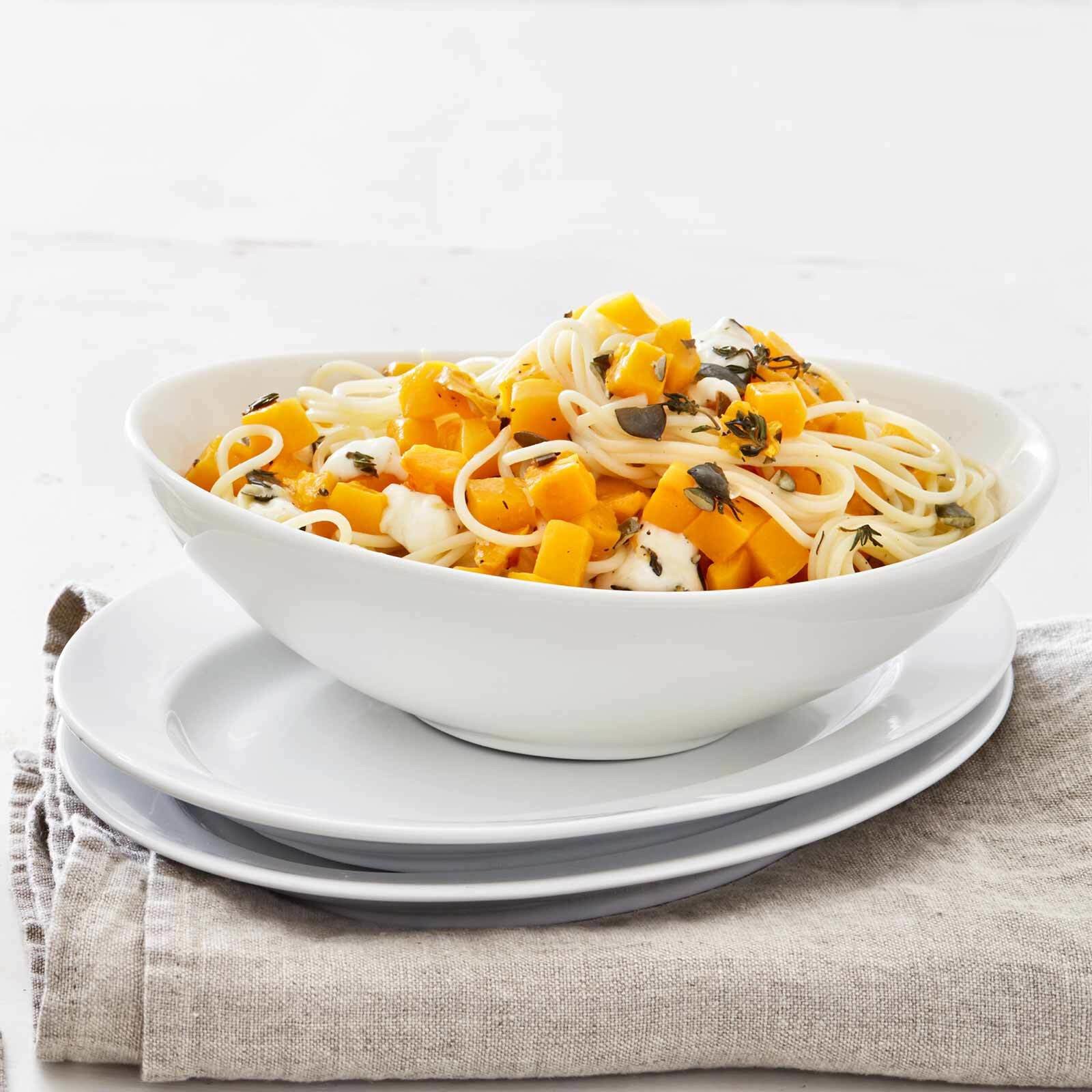 Spaghetti mit Kürbis