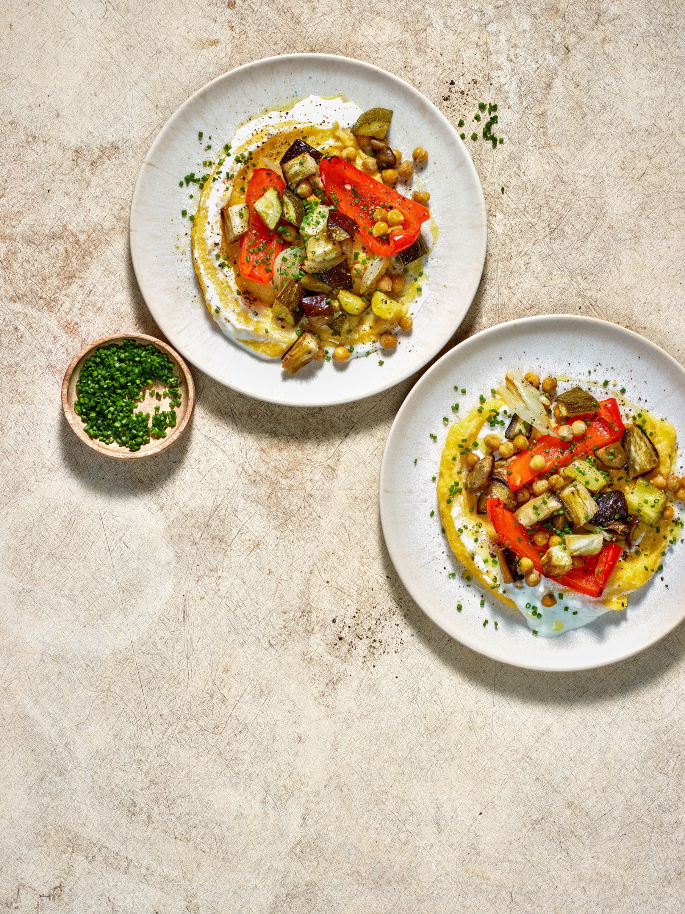 Ofen-Ratatouille mit Polenta