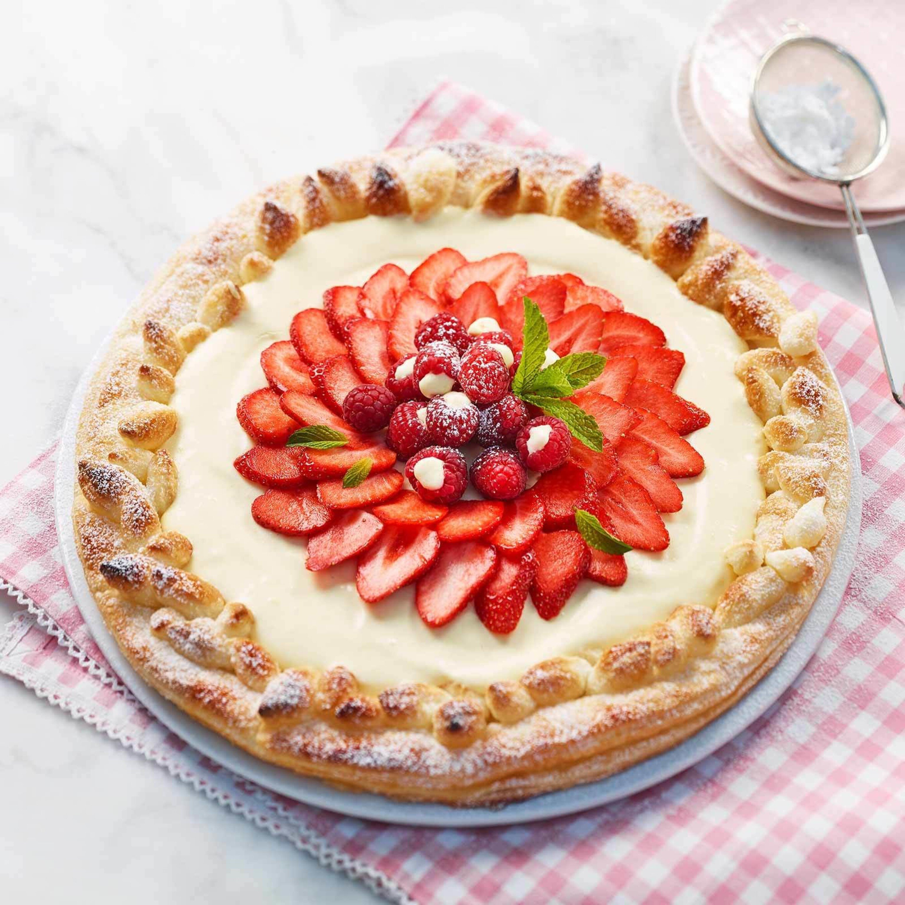 Tarte fraîche citron-fruits rouges