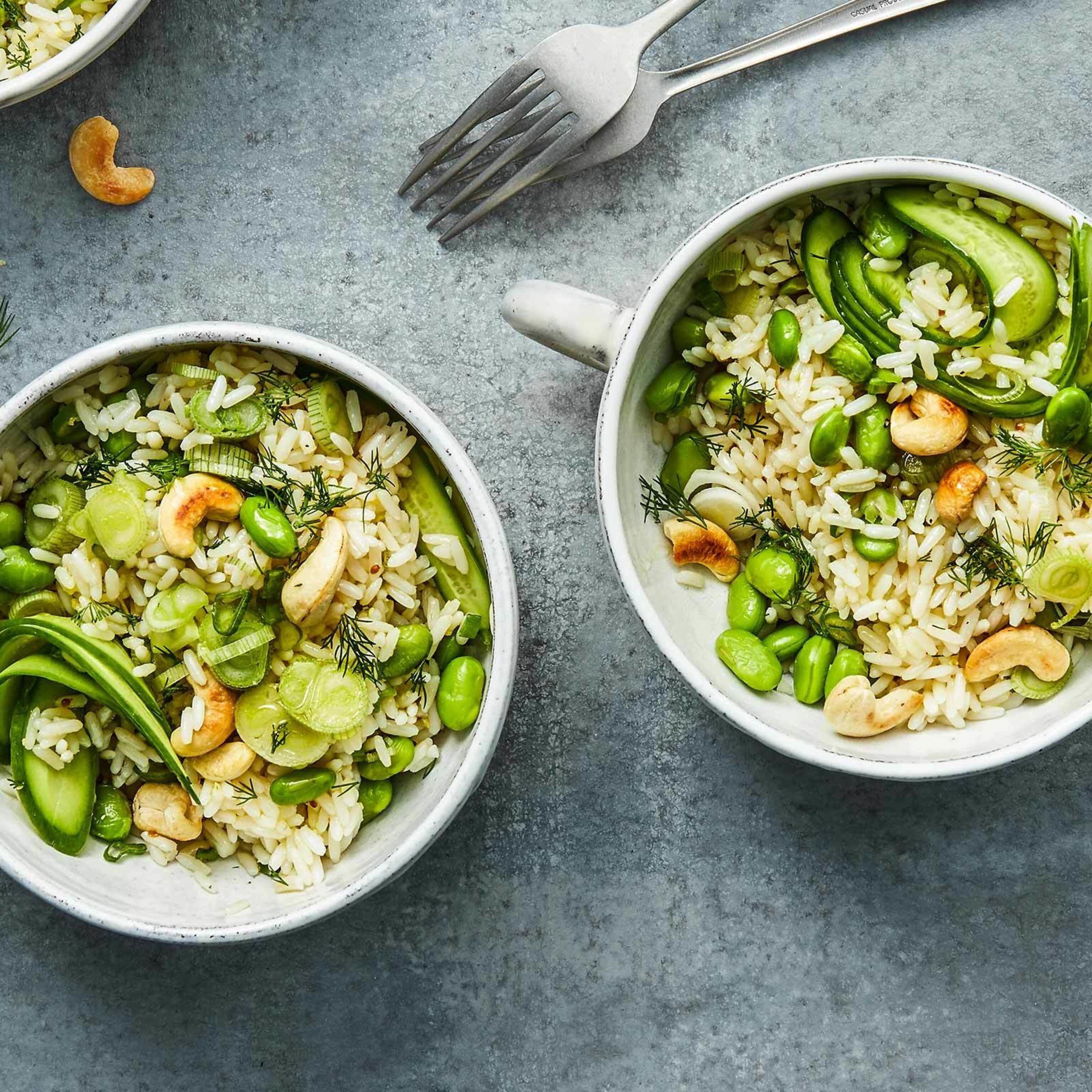 Salade de riz verte