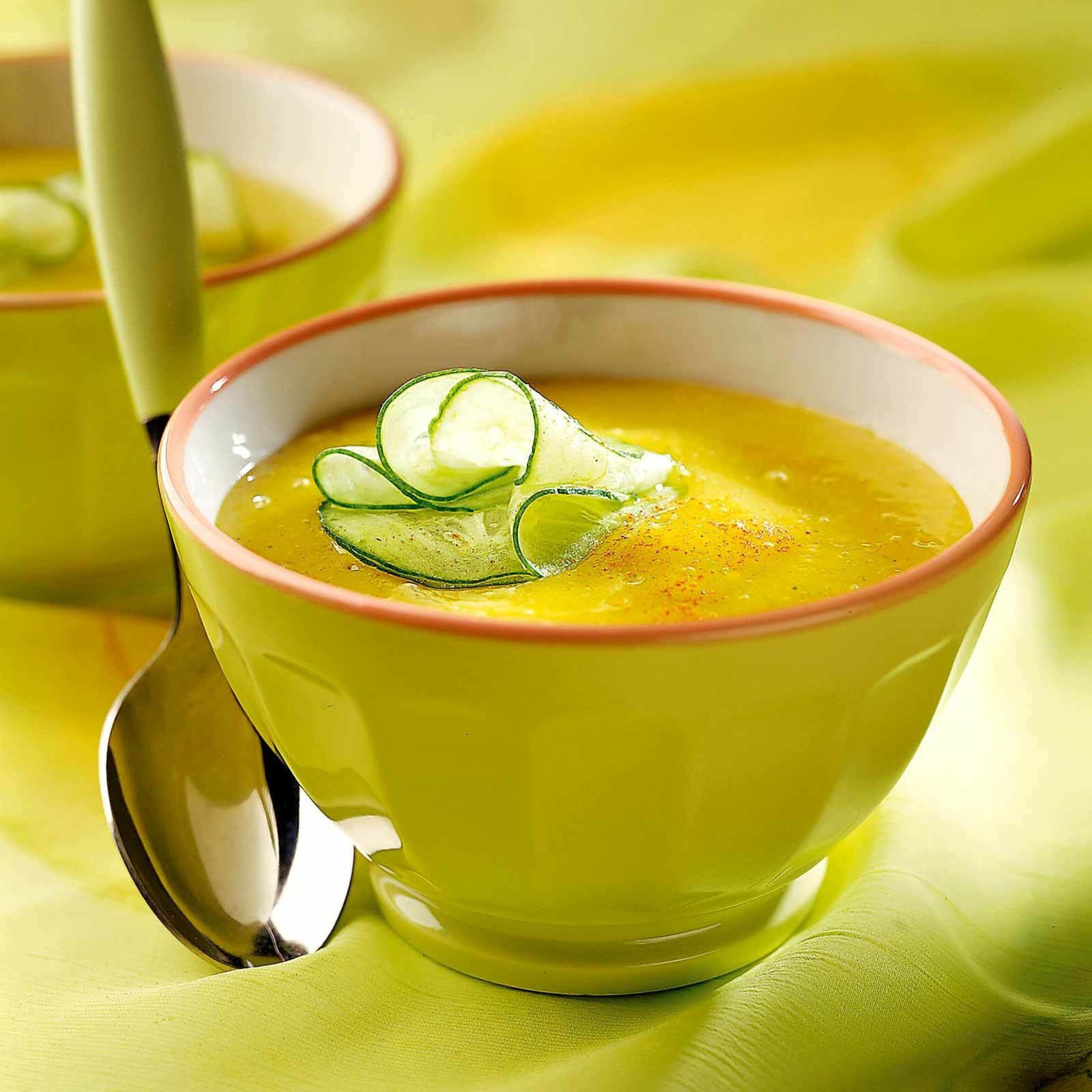 Kalte Mango-Gurken-Suppe