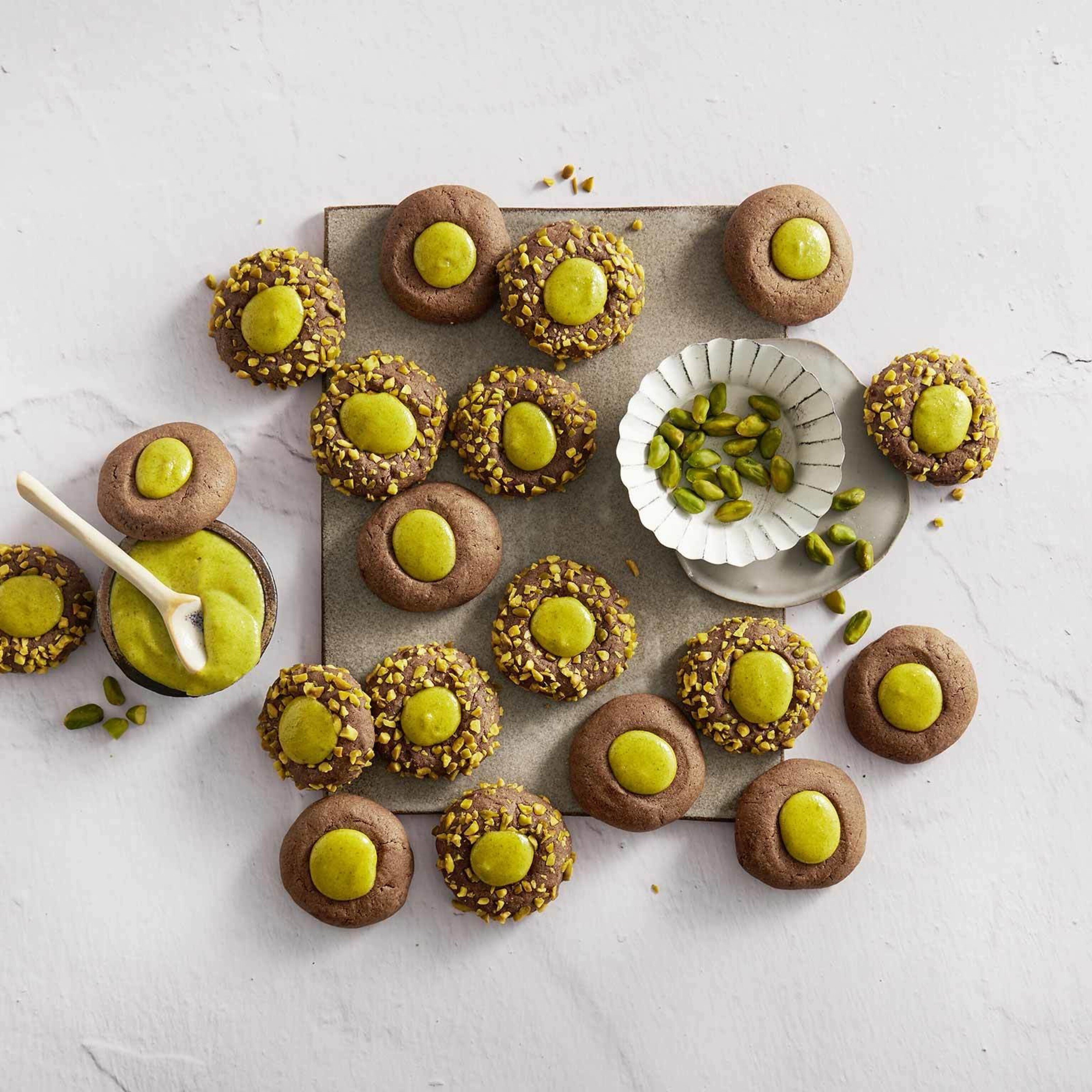Schokolade-Pistazien-Cookies