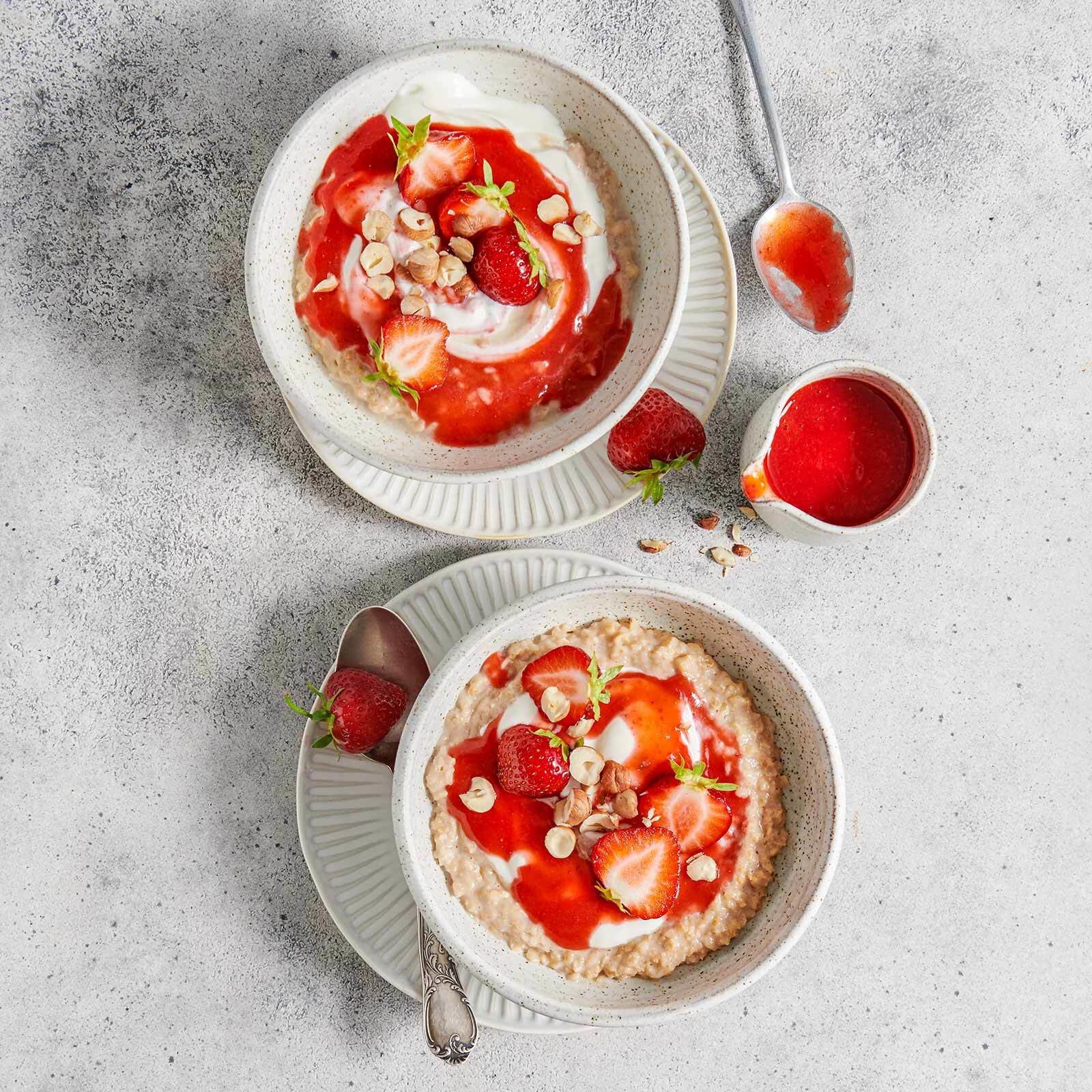 Porridge aux fraises
