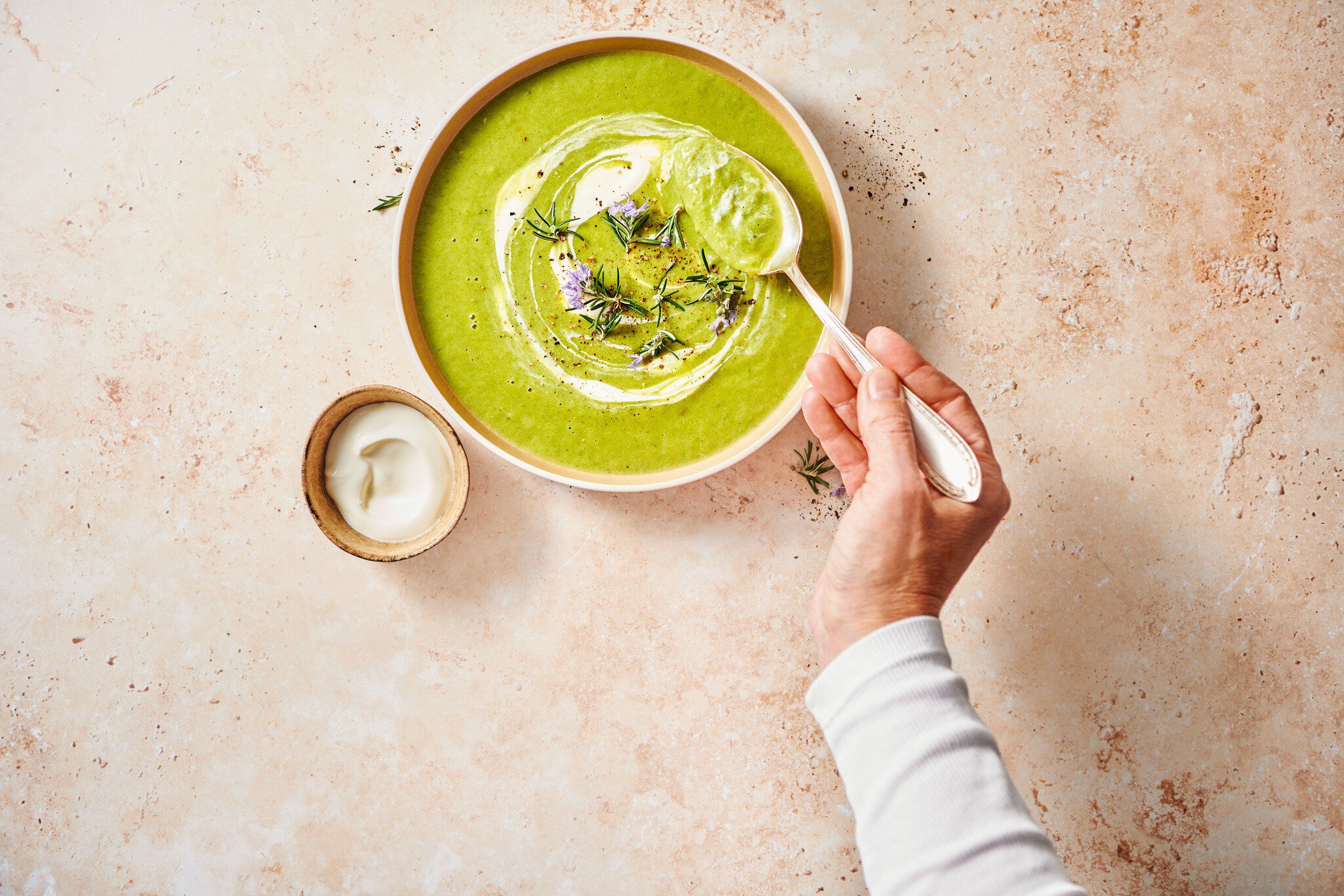 Potage Parmentier au poireau et miso