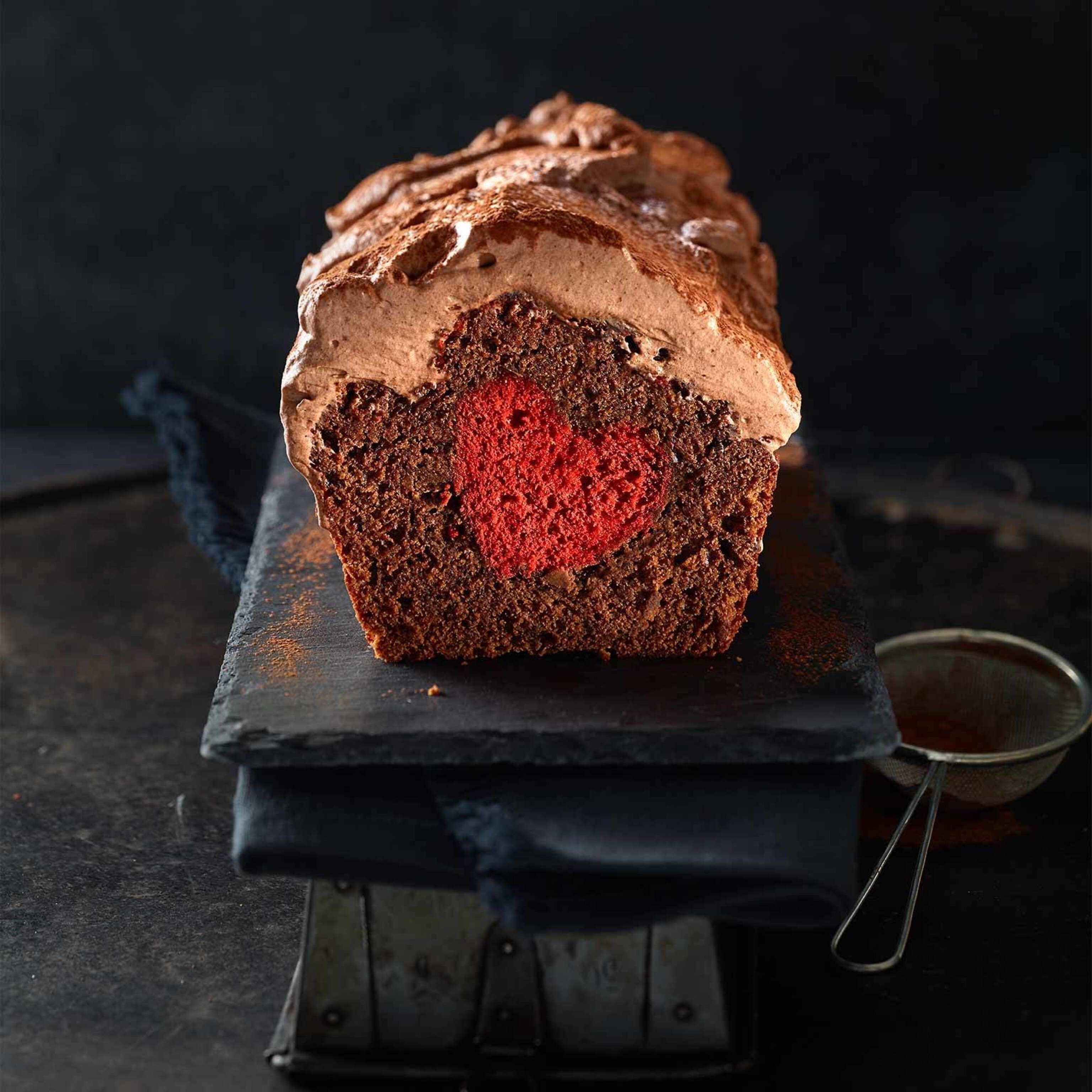 Schokoladecake mit Herz